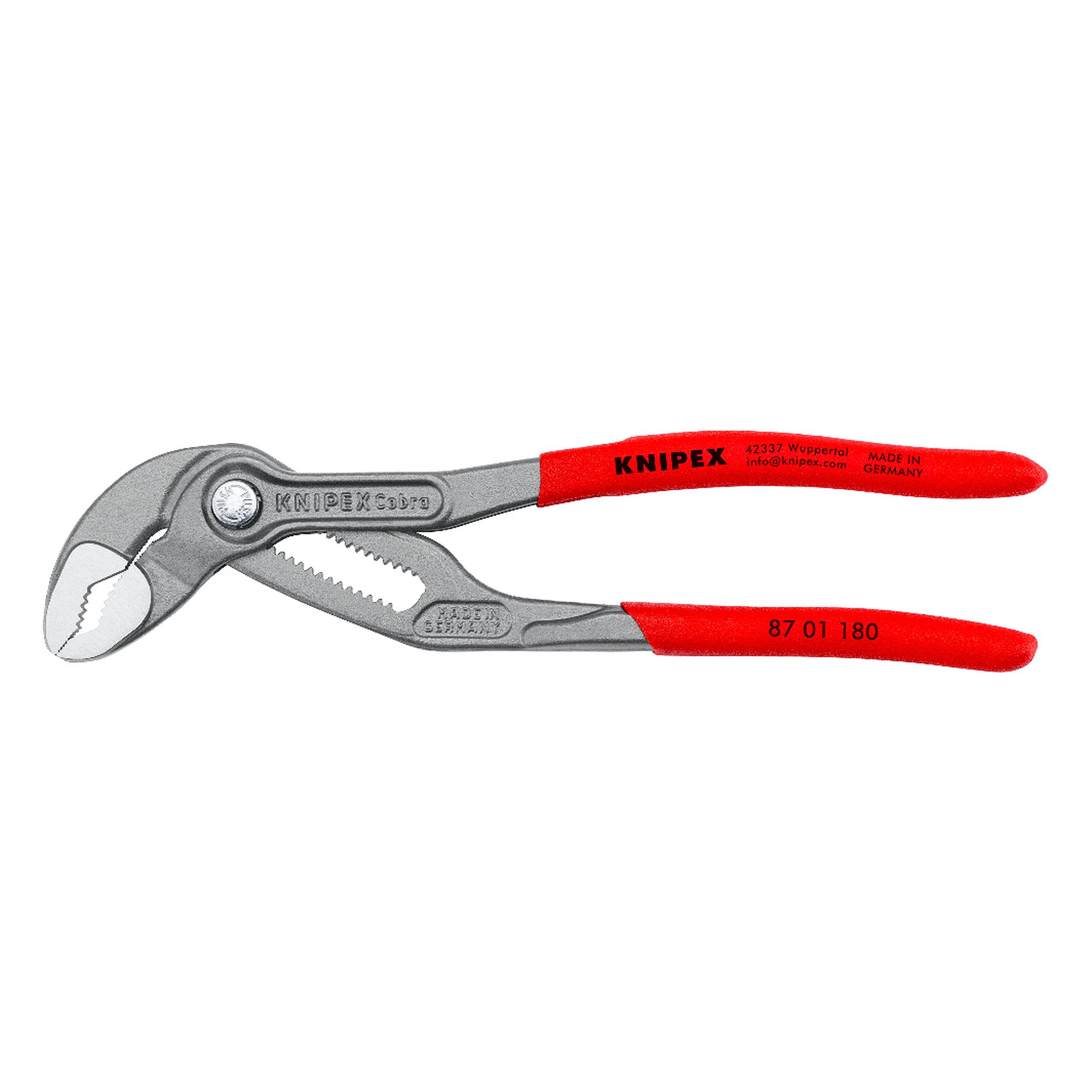 Cobra high-tech water pump pliers with 18 adjustment positions, 36 mm across flats, 180 mm