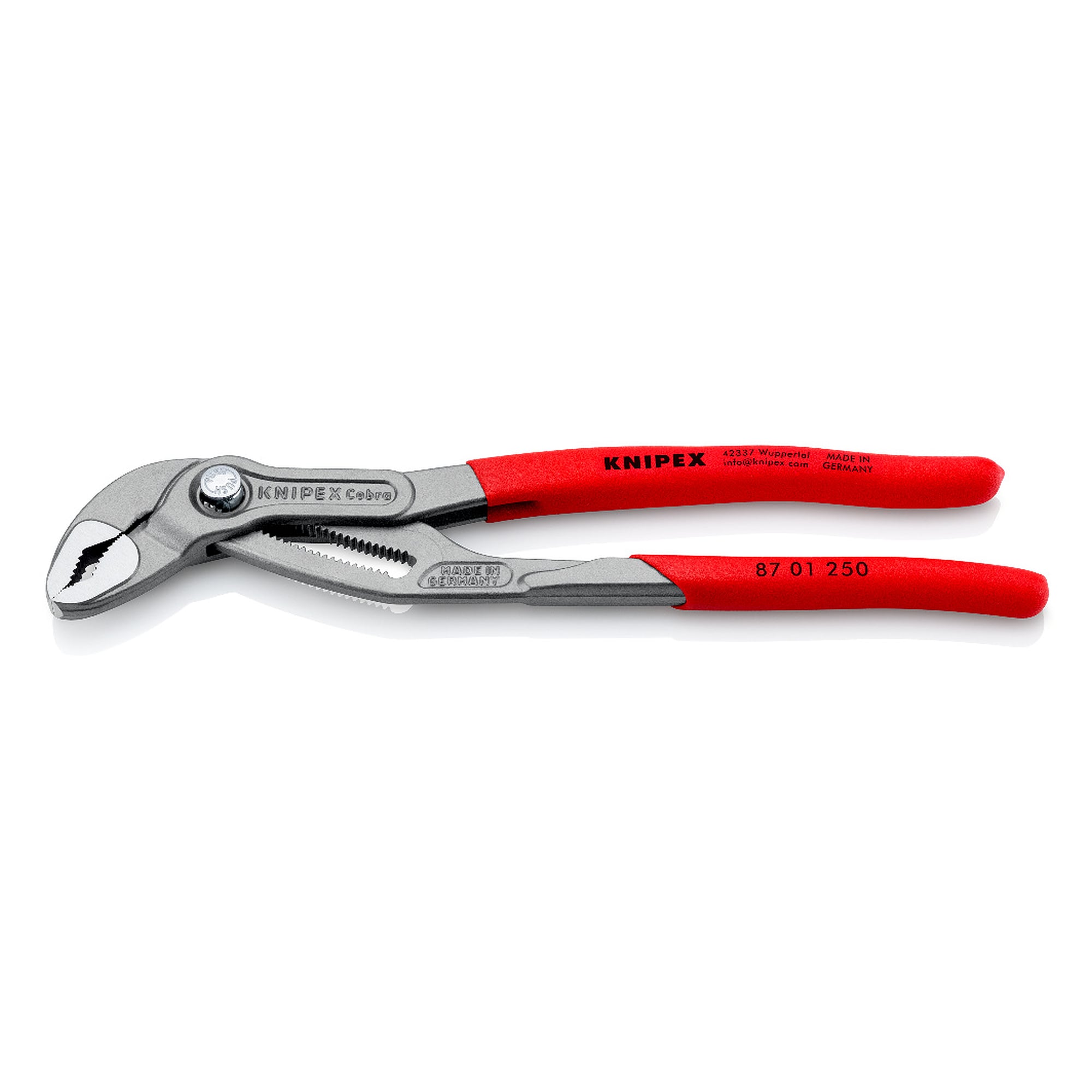 Cobra high-tech water pump pliers, 46 mm across flats, 25 adjustment positions, 250 mm