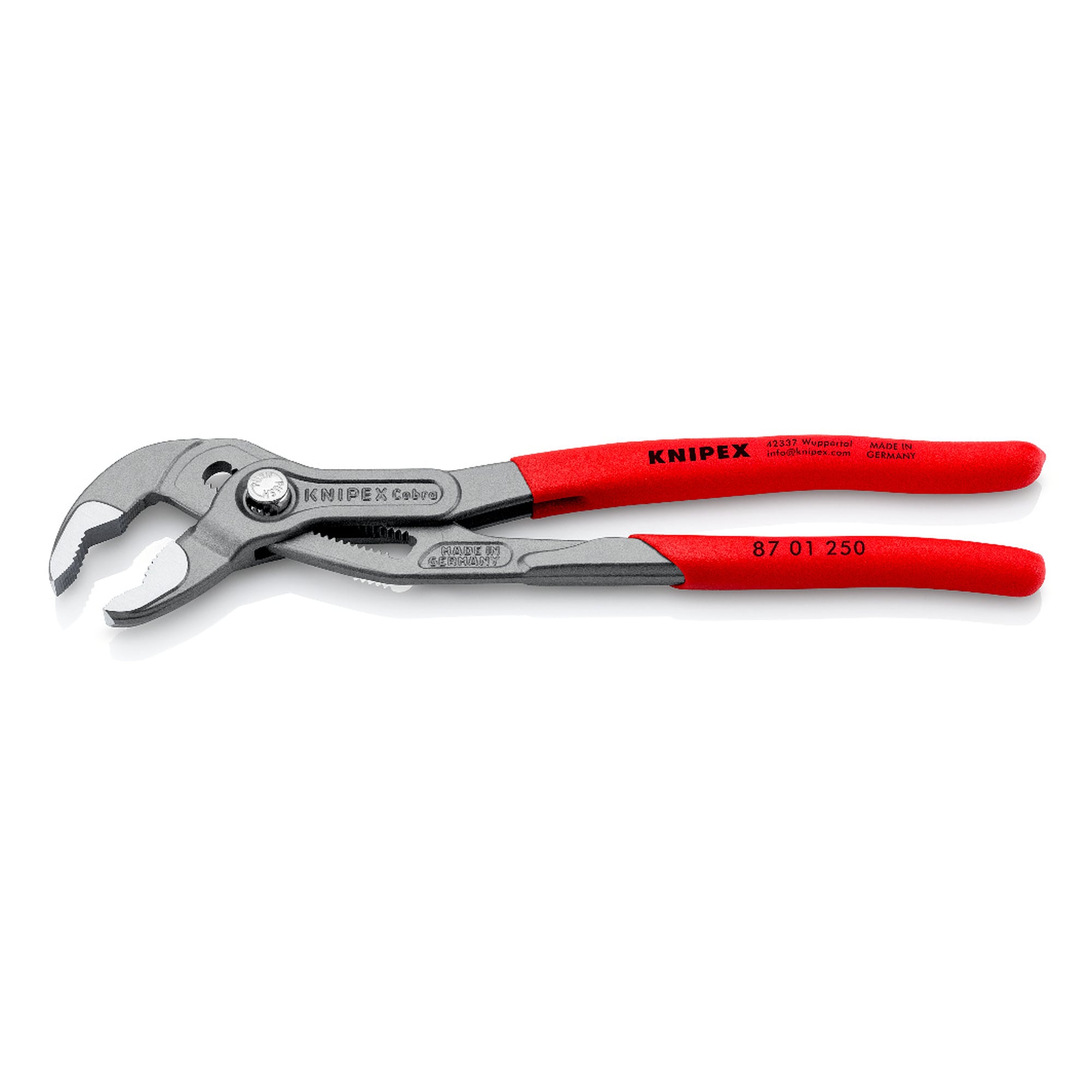 Cobra high-tech water pump pliers, 46 mm across flats, 25 adjustment positions, 250 mm