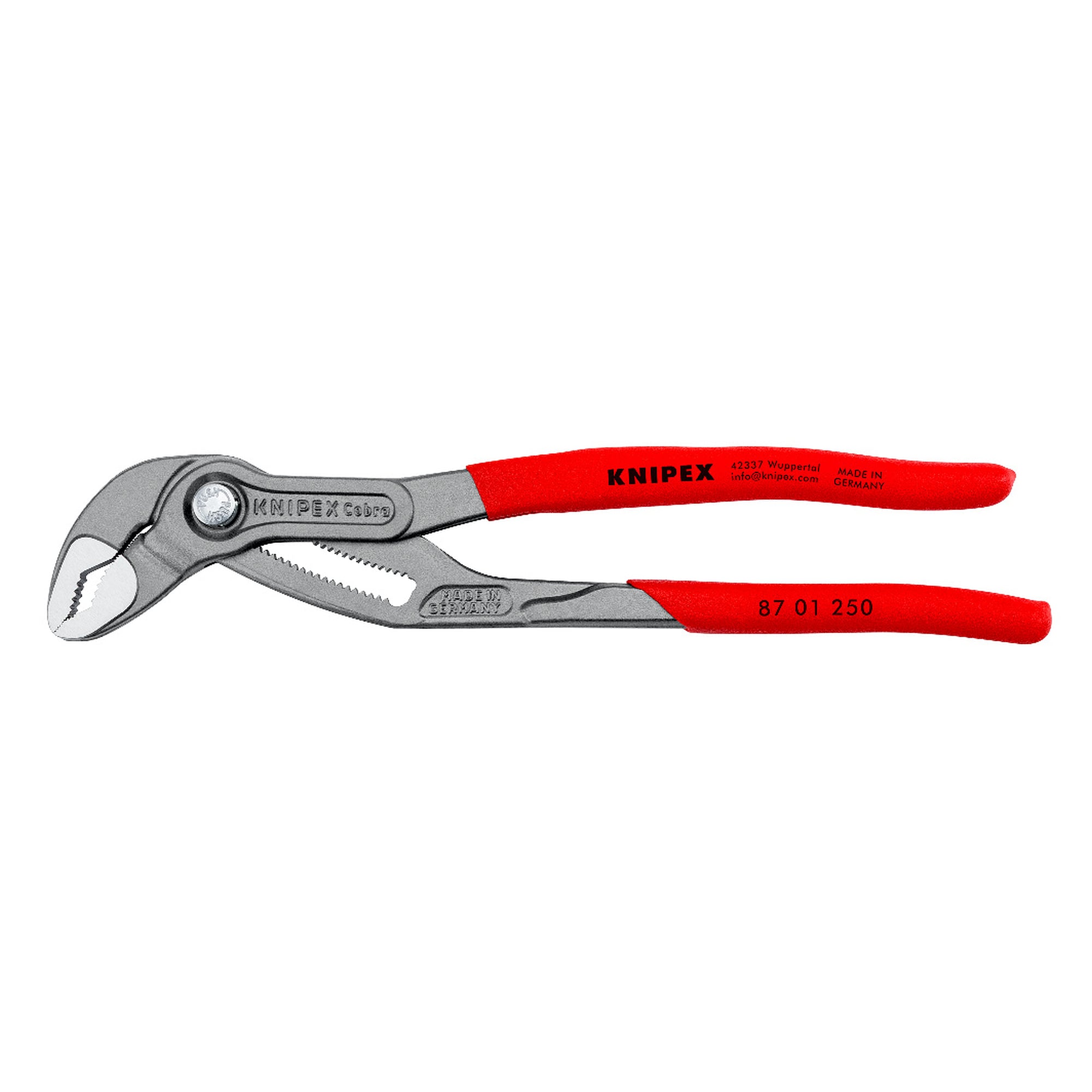Cobra high-tech water pump pliers, 46 mm across flats, 25 adjustment positions, 250 mm