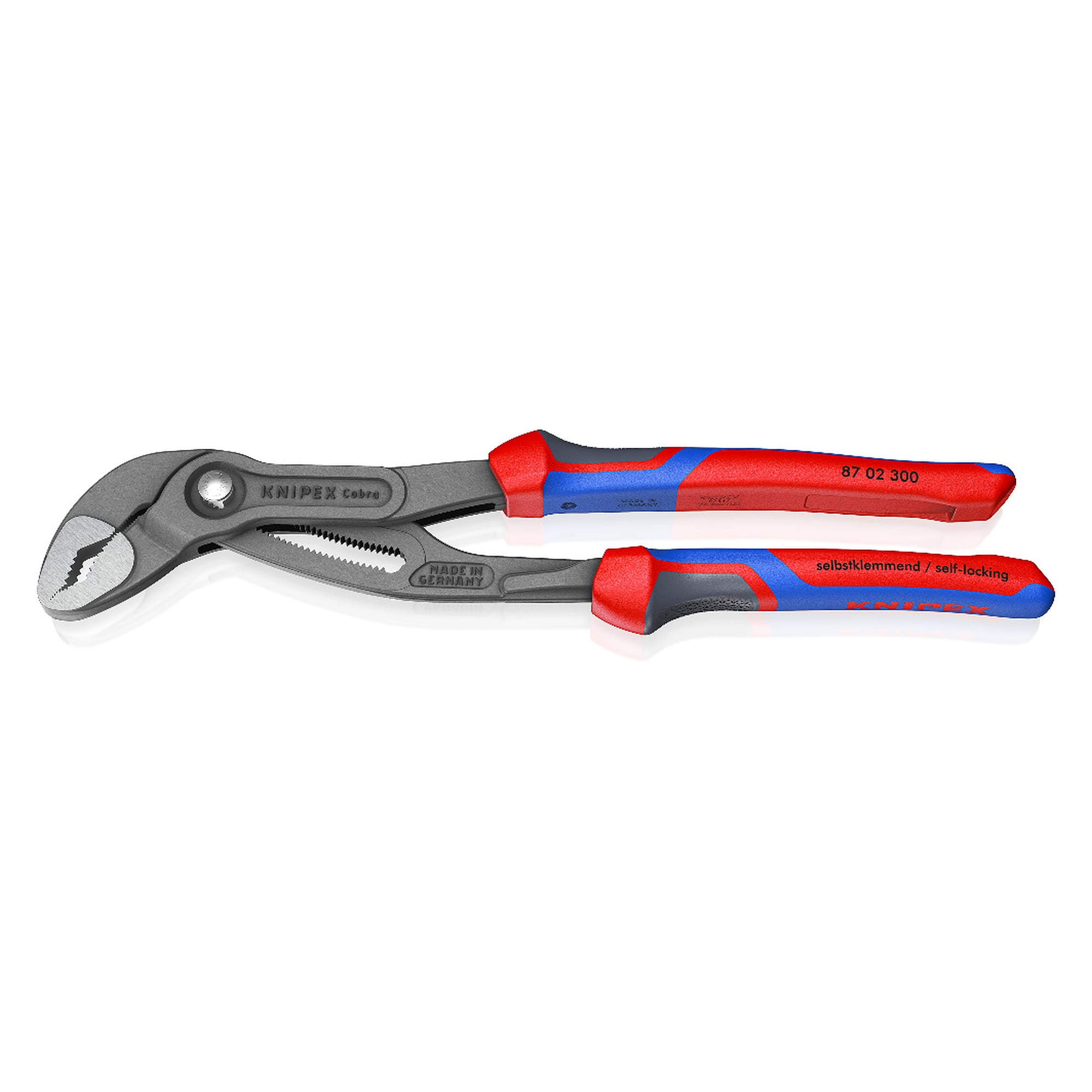 Cobra high-tech water pump pliers grey atramentized, wrench size 60 mm, 300 mm