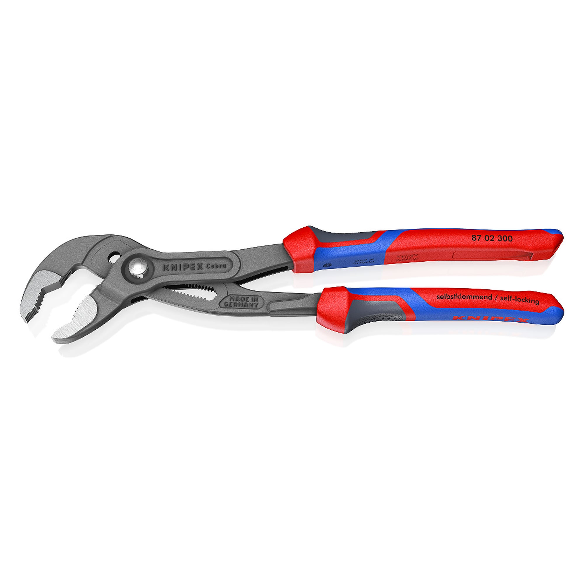 Cobra high-tech water pump pliers grey atramentized, wrench size 60 mm, 300 mm