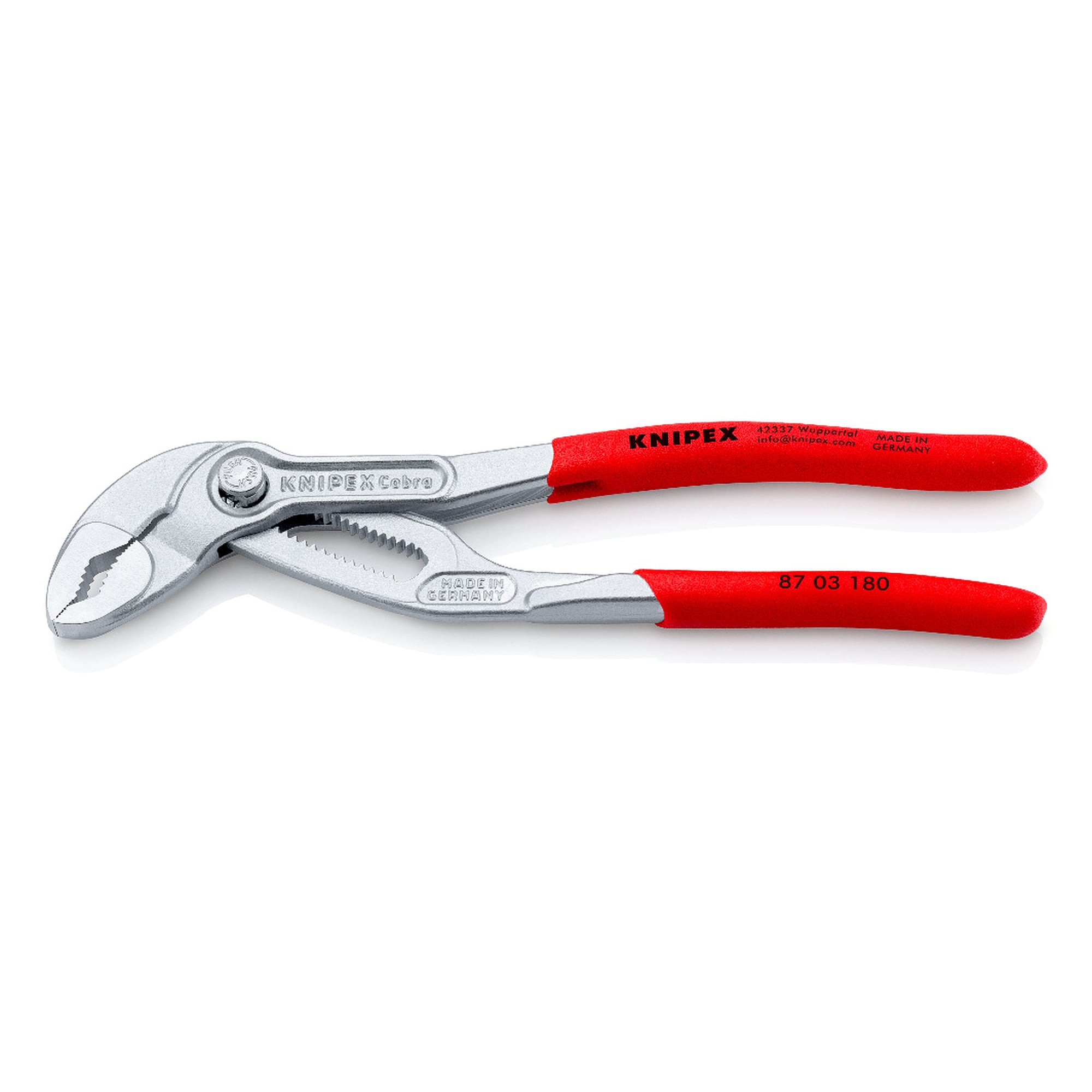 Pince multiprise hightech Cobra chromée, ouverture 36 mm, 180 mm