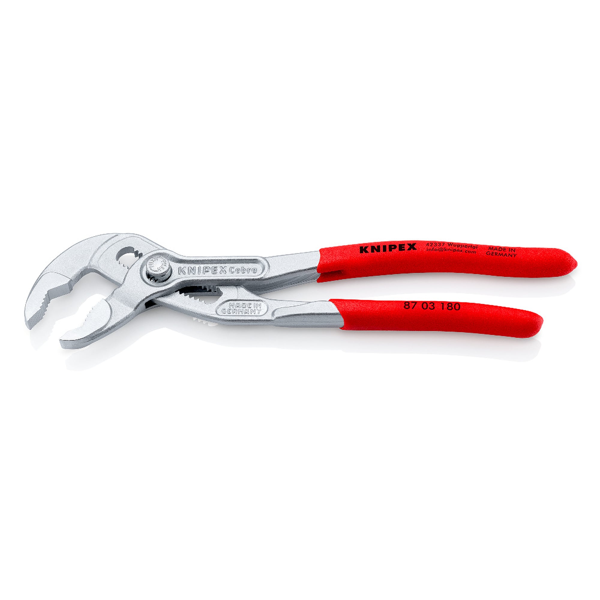 Pince multiprise hightech Cobra chromée, ouverture 36 mm, 180 mm