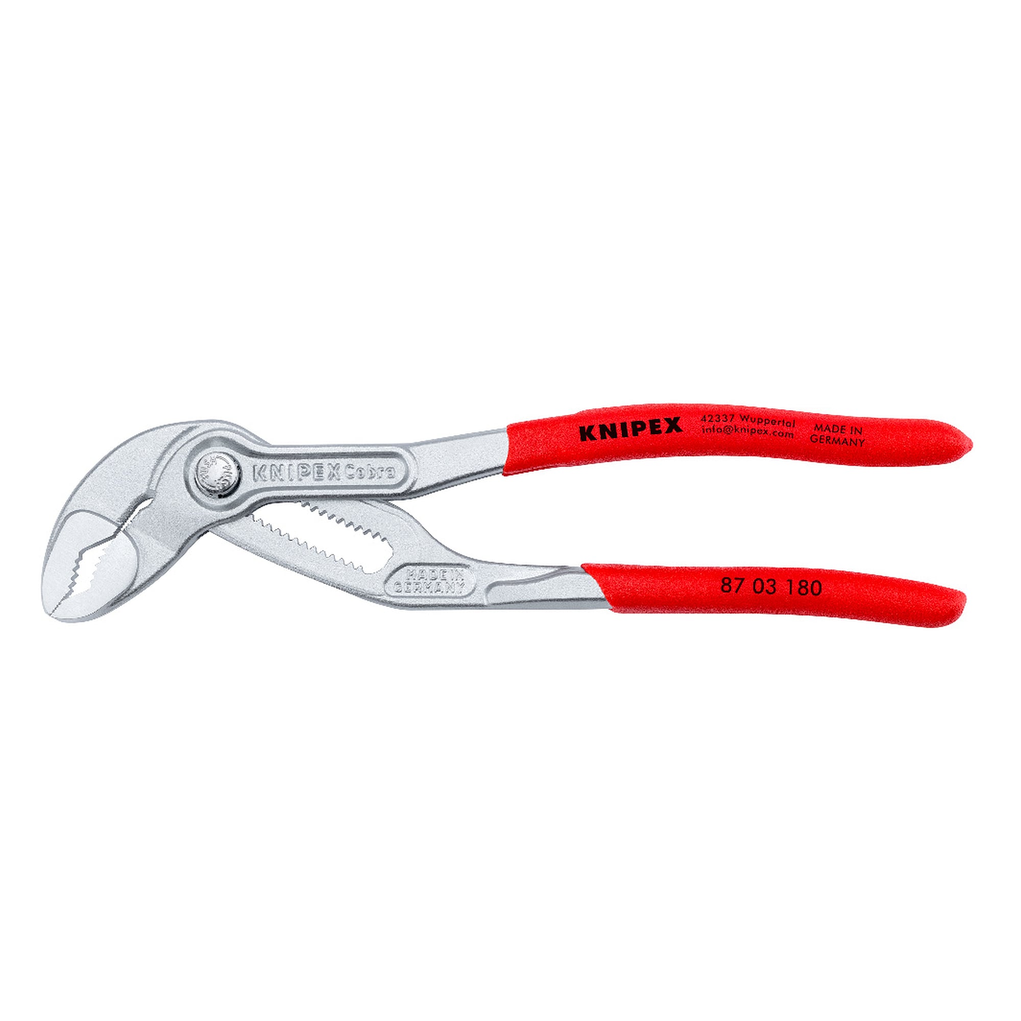 Pince multiprise hightech Cobra chromée, ouverture 36 mm, 180 mm