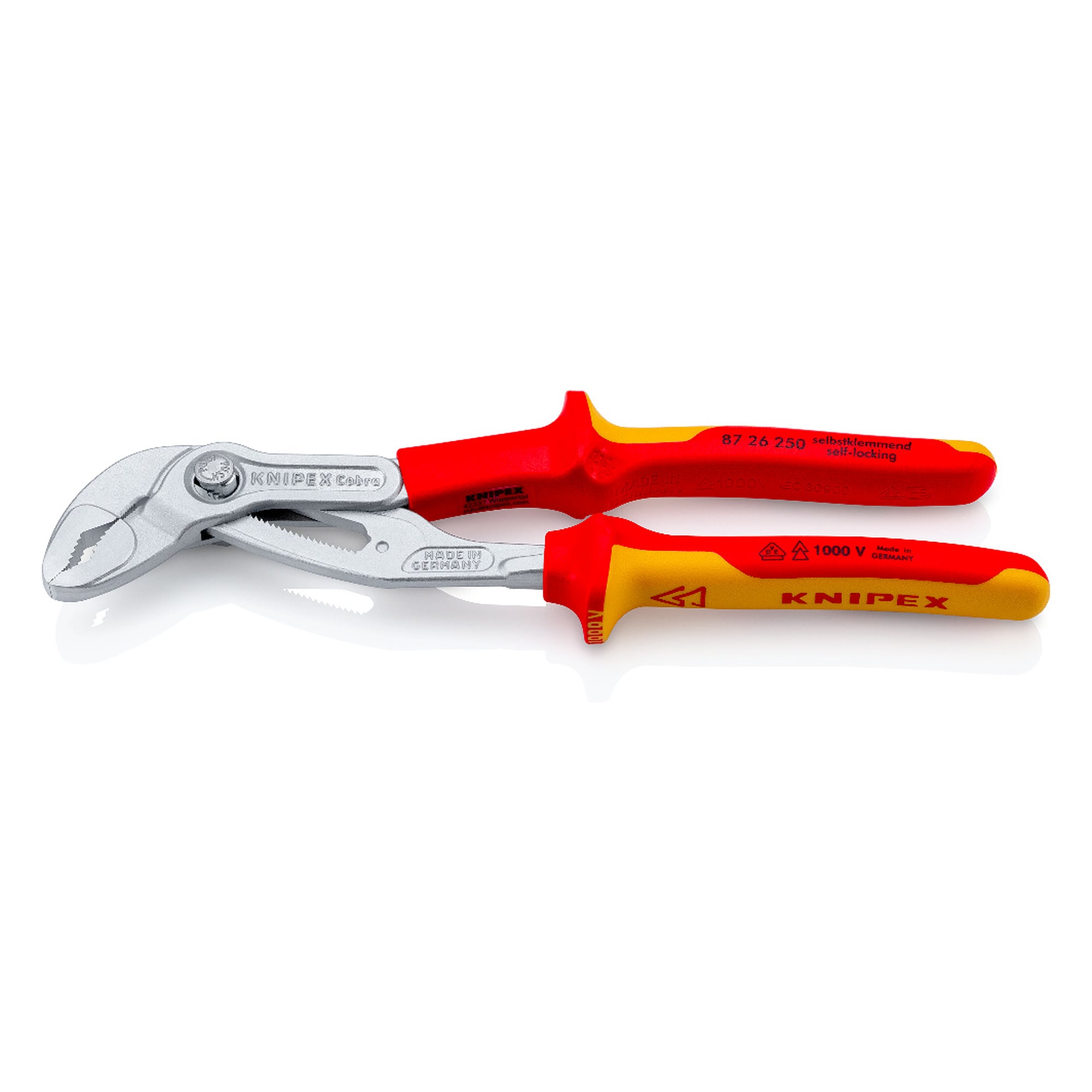 Pince multiprise hightech Cobra VDE isolée selon IEC 60900, tubes jusqu'à Ø 50 mm, 250 mm