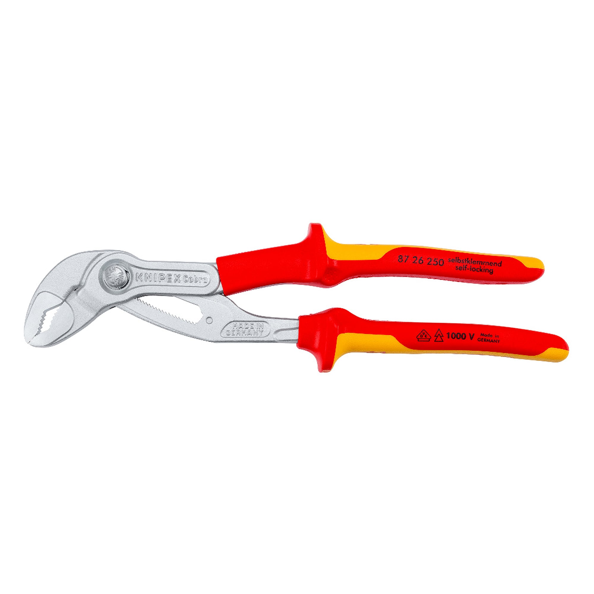 Pince multiprise hightech Cobra VDE isolée selon IEC 60900, tubes jusqu'à Ø 50 mm, 250 mm