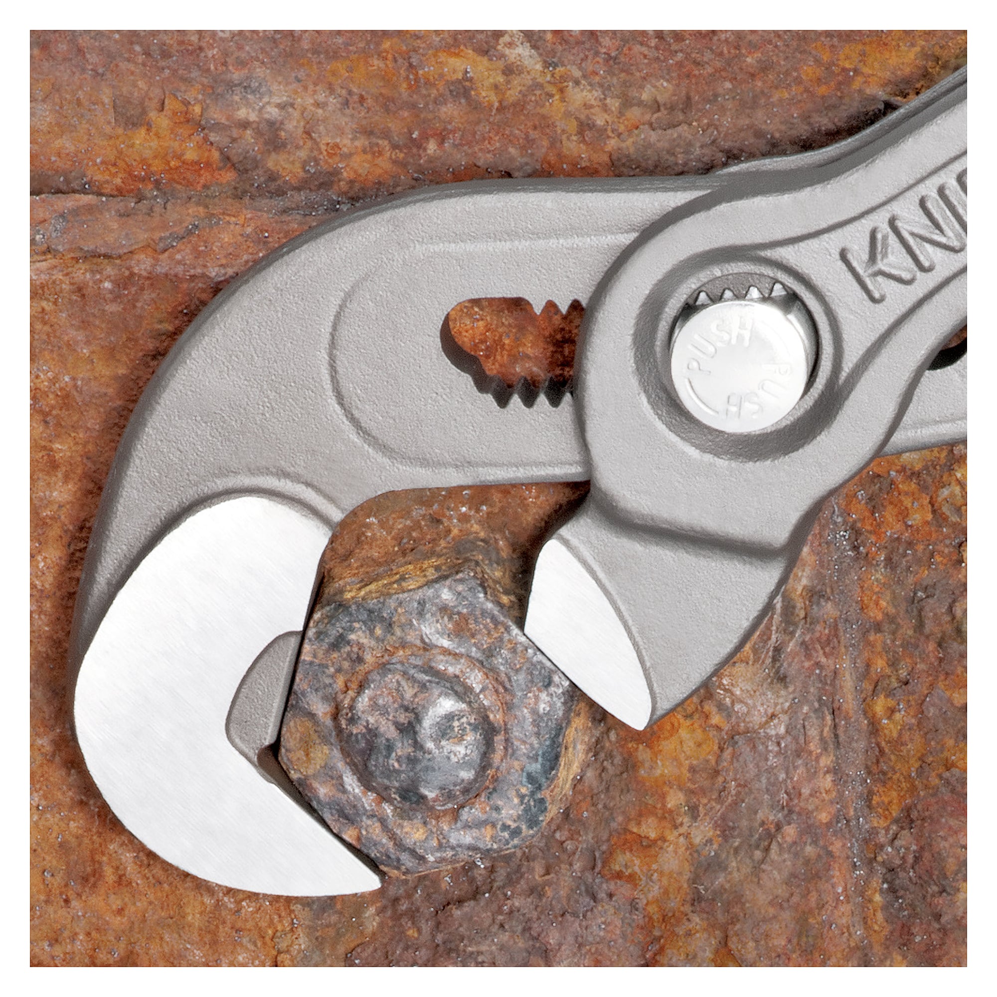 Multiple slip joint spanner for nuts and bolts from 10 to 32 mm, self-clamping from 17 mm, 250 mm