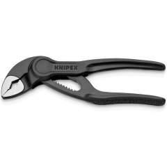 Knipex 87 00 100. Cobra XS pipe and water pump pliers, atramentized gray, embossed, rough surface, 100 mm