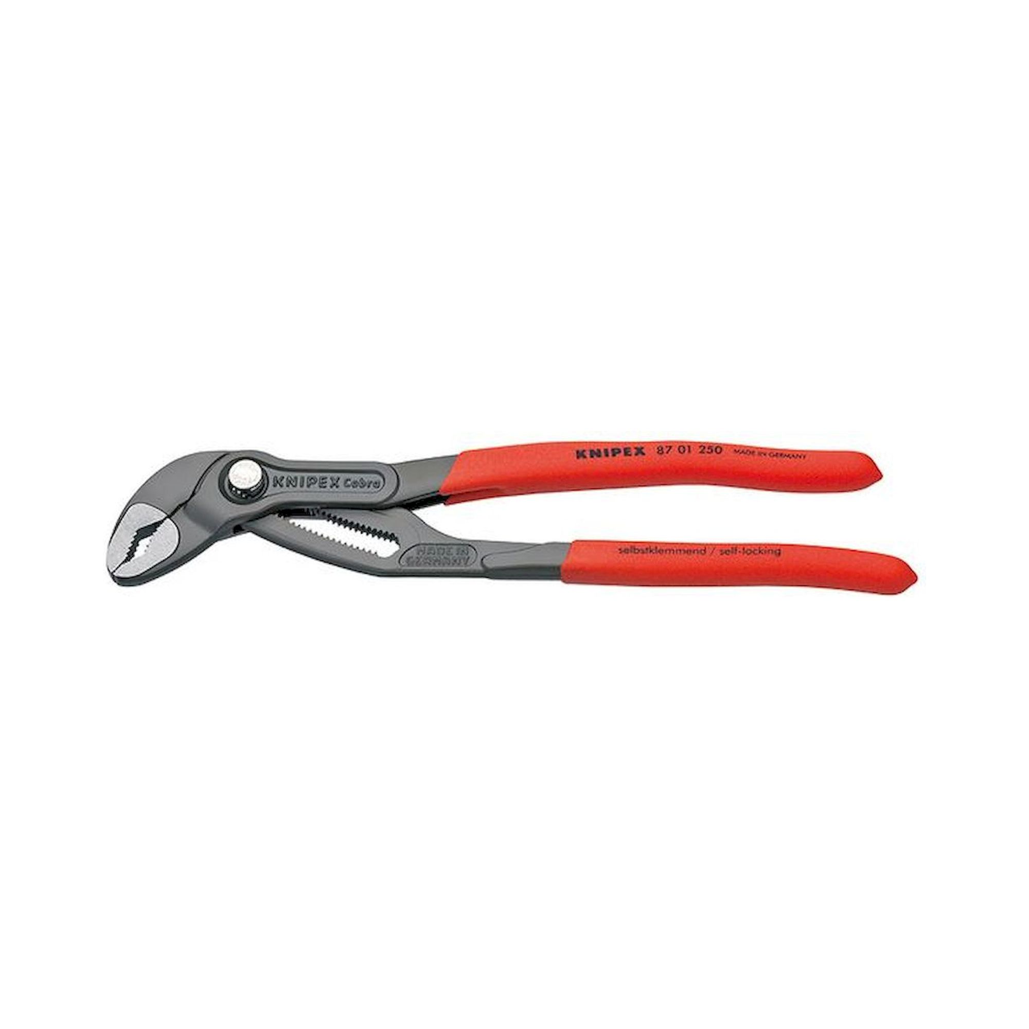 Knipex 87 01 180. Cobra high-tech water pump pliers, atramentized gray, width across flats 36 mm, 180 mm
