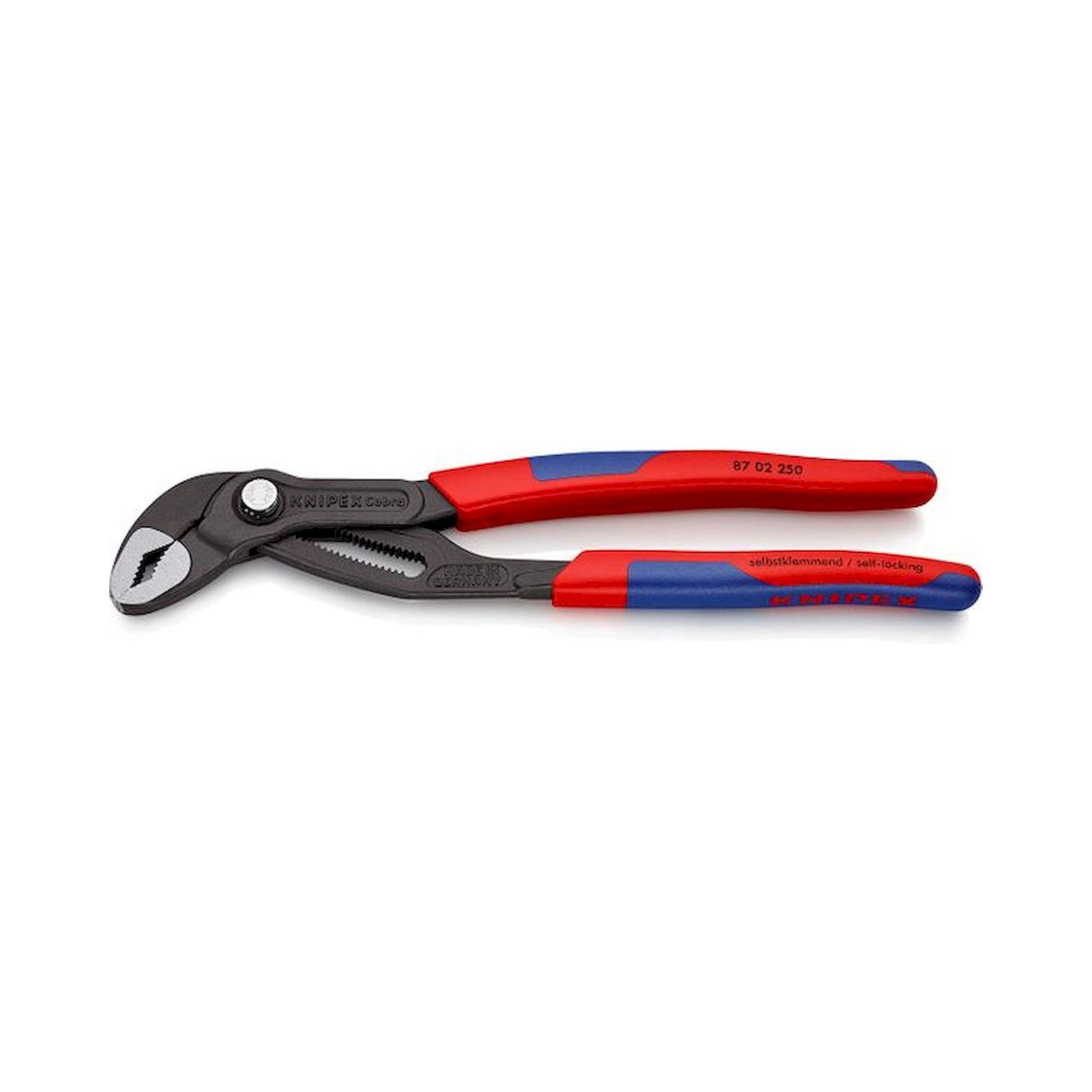 Knipex 87 02 250. Cobra Hightech-Wasserpumpenzange, grau atramentiert, Schlüsselweite 46 mm, 250 mm