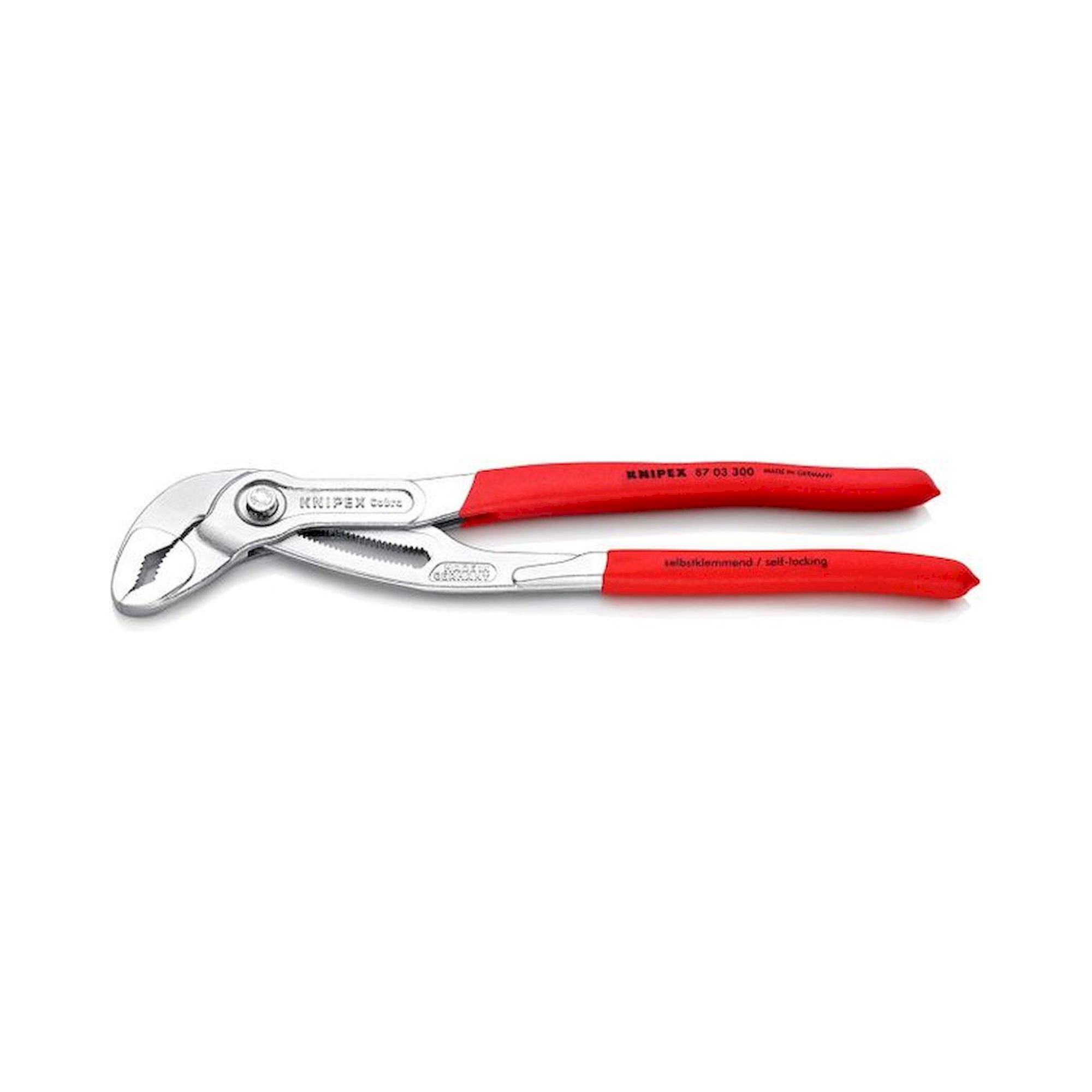 Knipex 87 03 300. Cobra Hightech-Wasserpumpenzange, verchromt, Schlüsselweite 60 mm, 300 mm