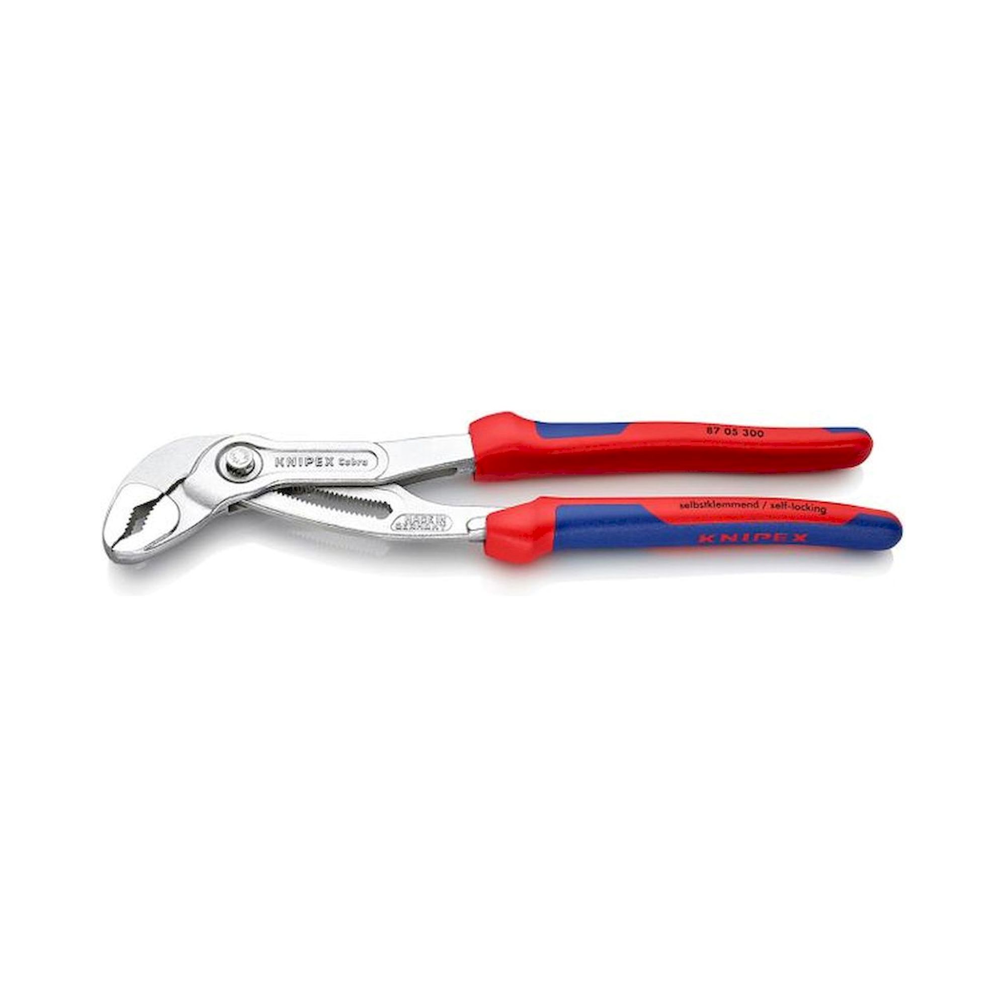 Knipex 87 05 300. Cobra Hightech-Wasserpumpenzange, grau atramentiert, Schlüsselweite 60 mm, 300 mm