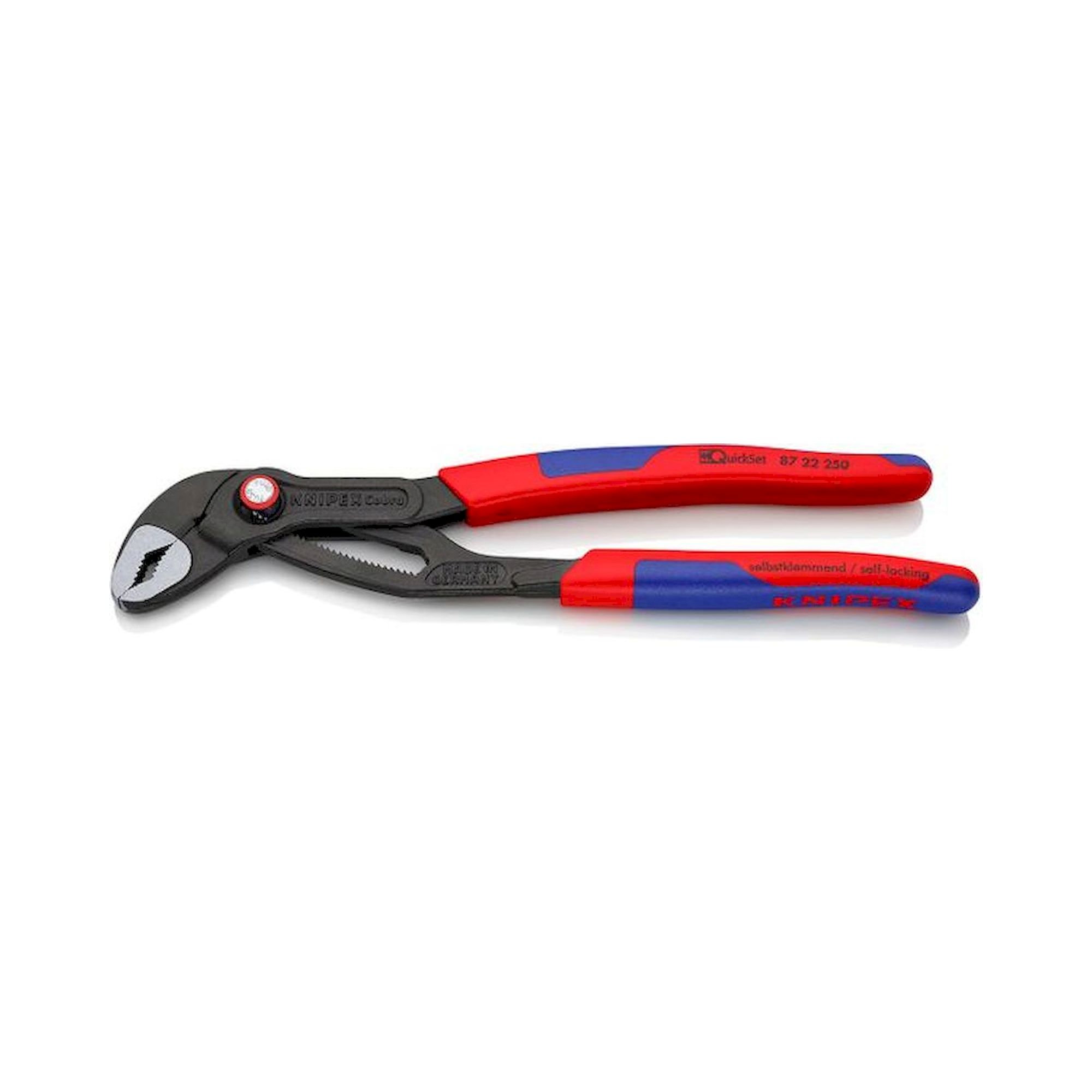Knipex 87 22 250. Cobra® QuickSet Pince à pompe à eau high-tech, grise atramentée, 250 mm