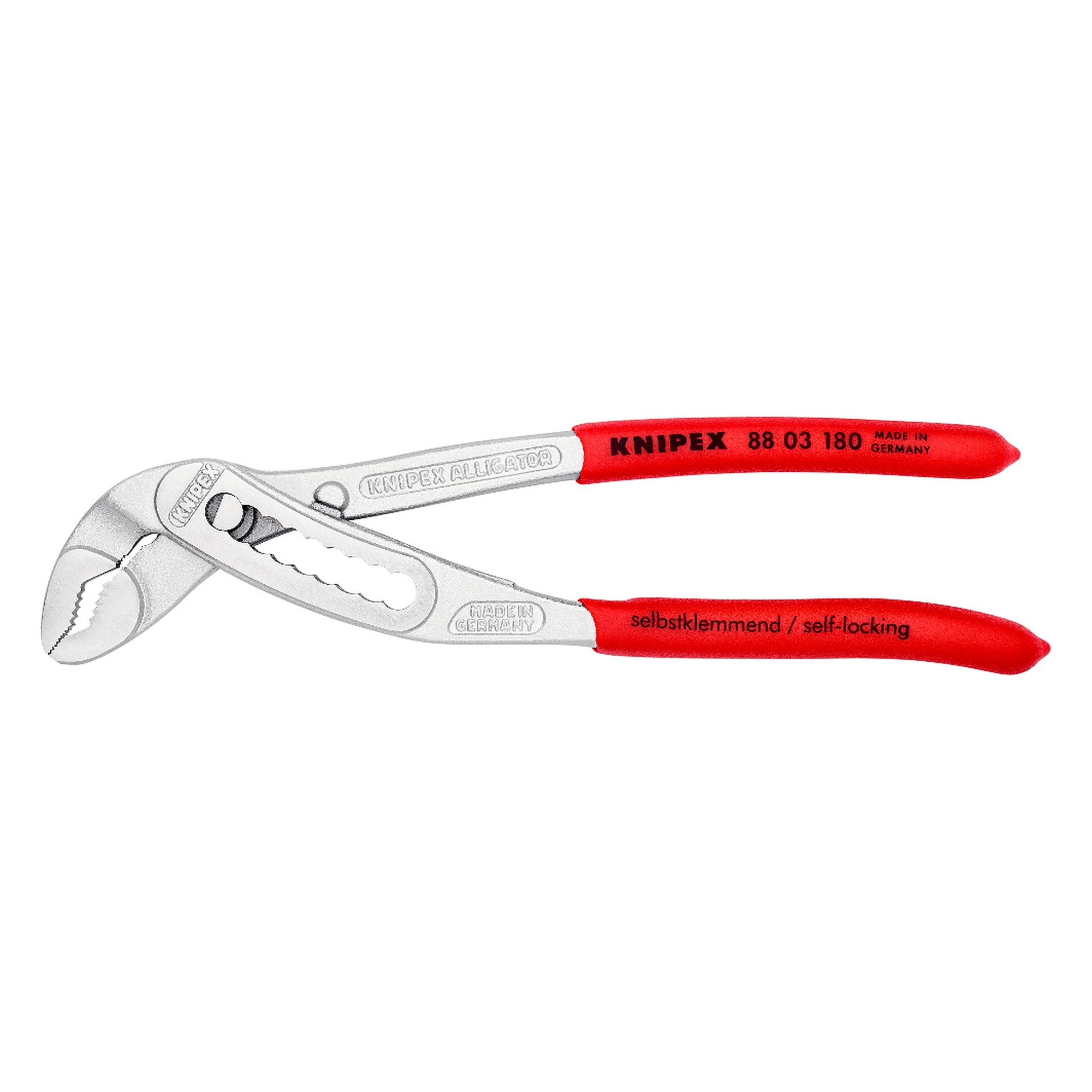 Alligator water pump pliers chrome-plated, only 12 mm thick, 180 mm