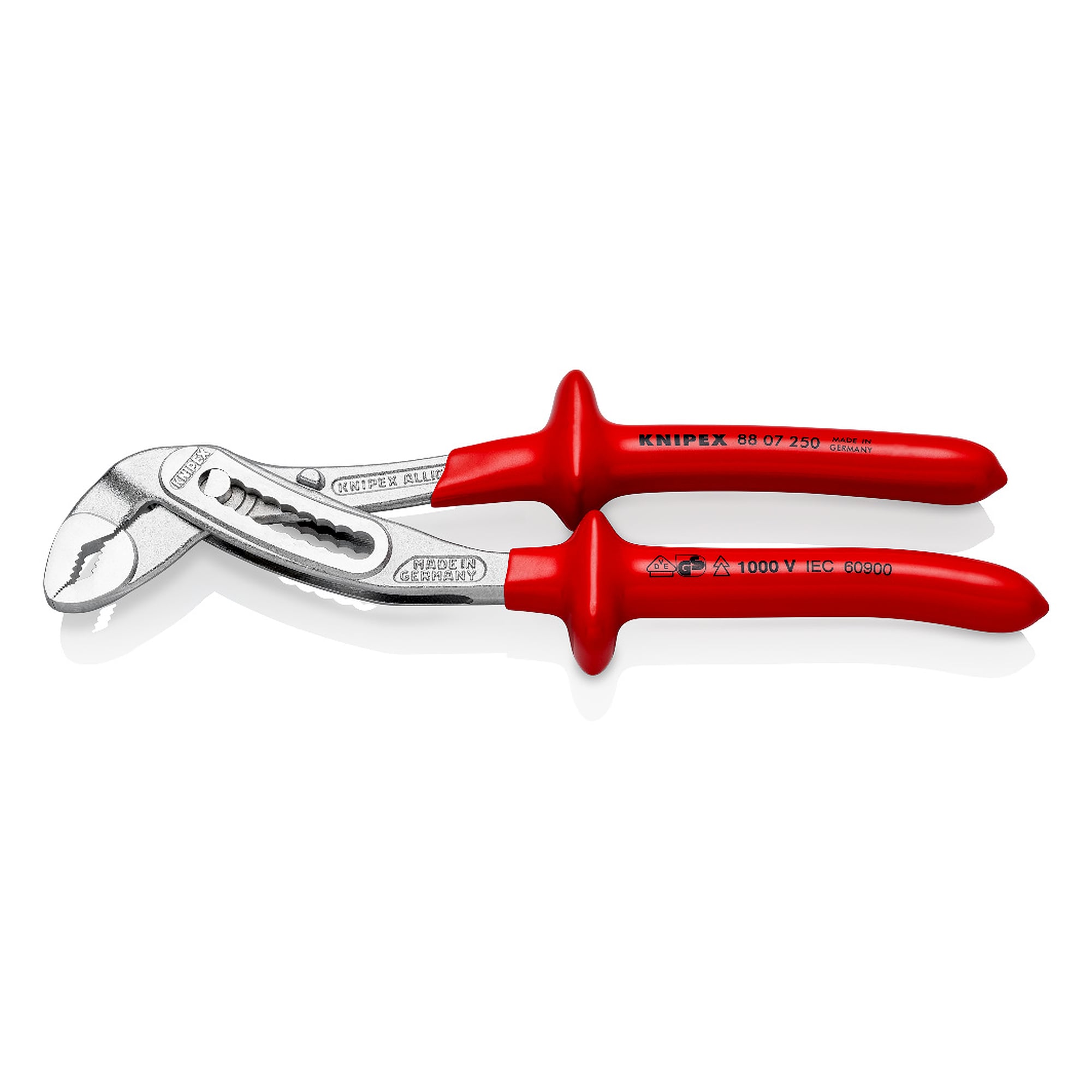 VDE Alligator water pump pliers dip-insulated, pipes up to Ø 50 mm, 250 mm