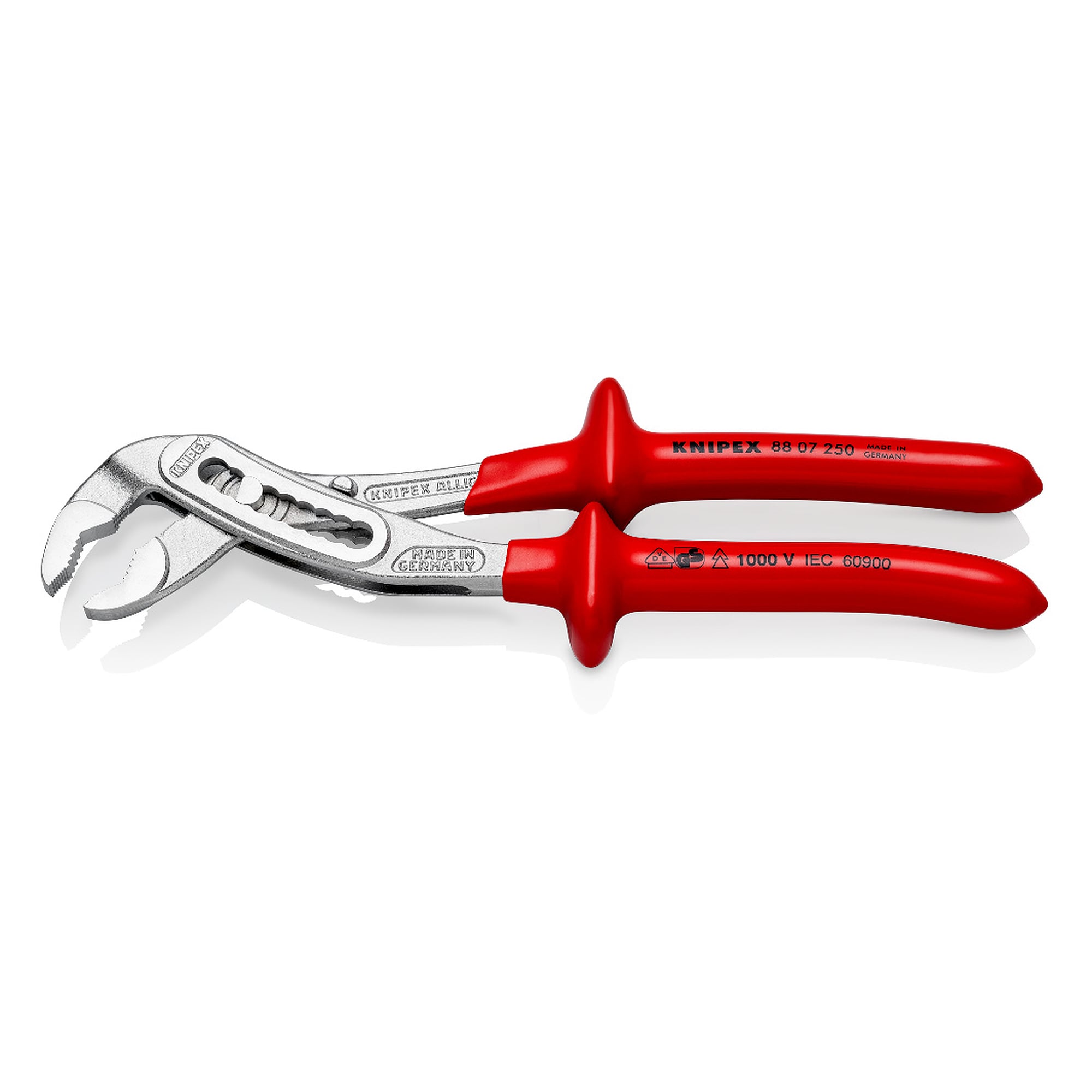 VDE Alligator water pump pliers dip-insulated, pipes up to Ø 50 mm, 250 mm