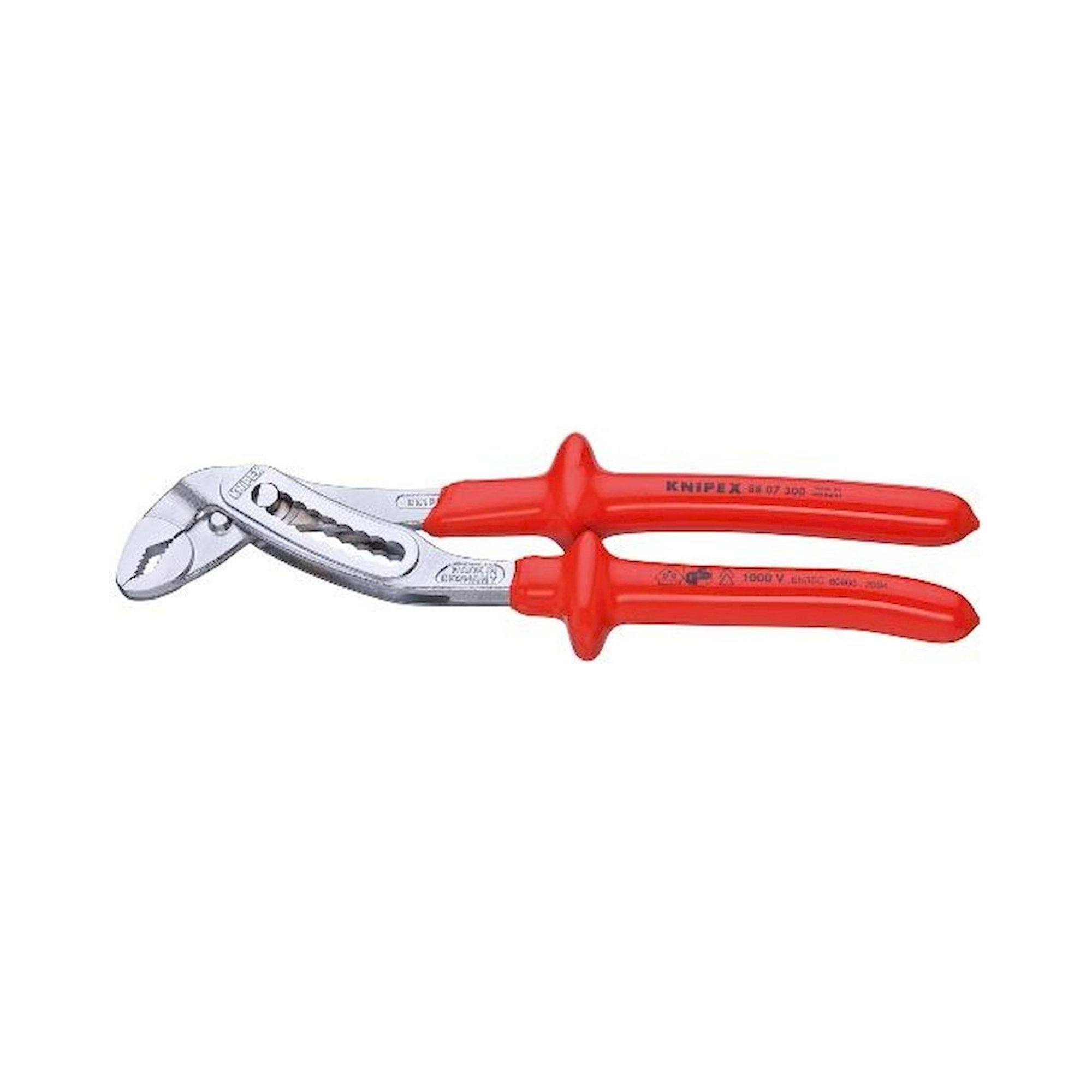 Knipex 88 07 300. Alligator water pump pliers, chrome-plated, dip-insulated, 300 mm