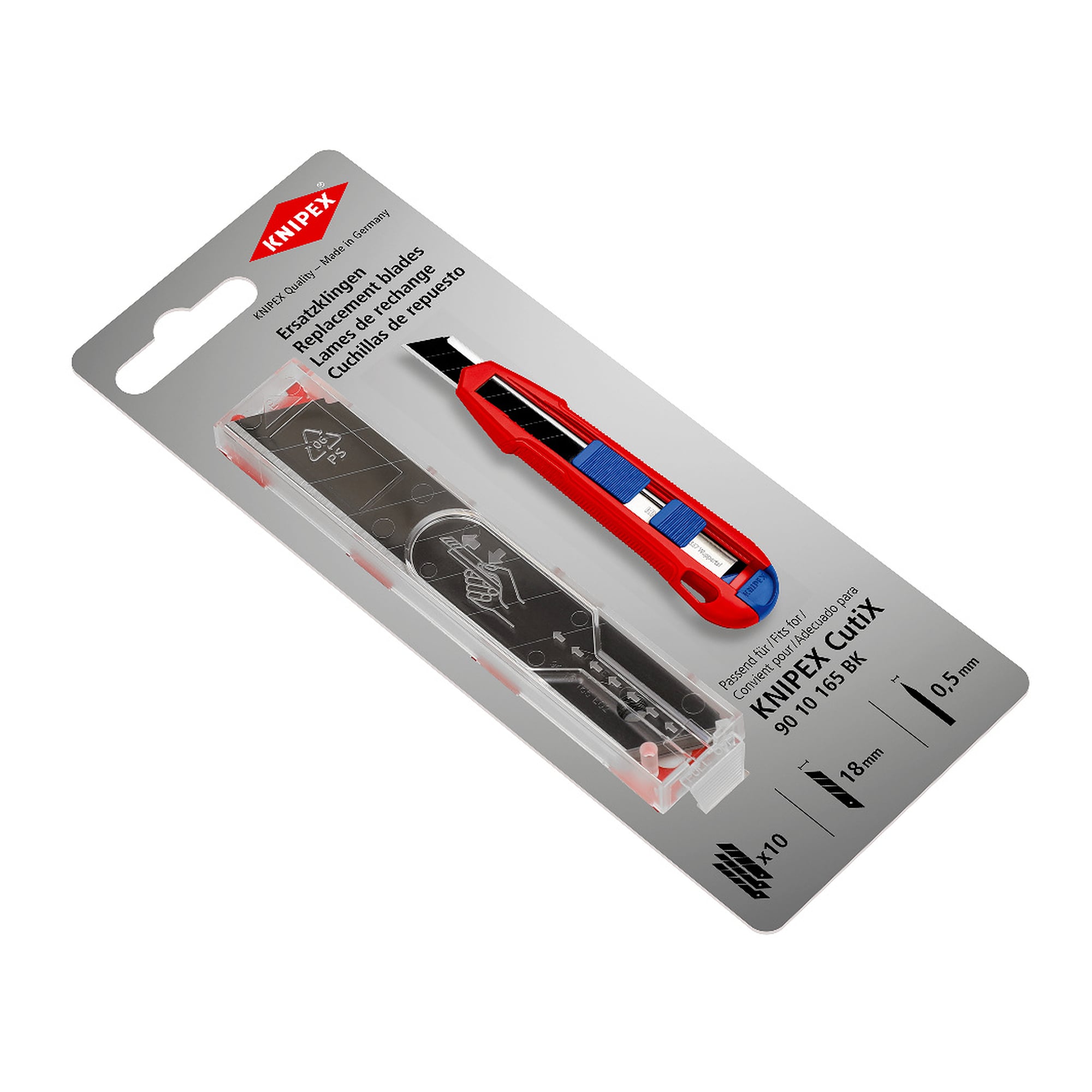 Ersatzklingen für CutiX Universalmesser 90 10 165 BK, 10 Stück