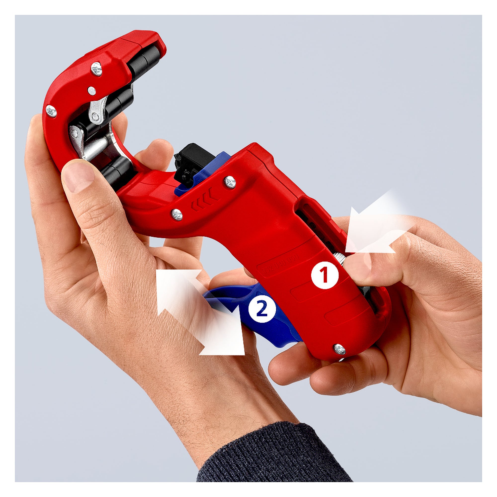 DP50 pipe cutter for plastic drain pipes Ø 32, 40 and 50 mm, 202 mm