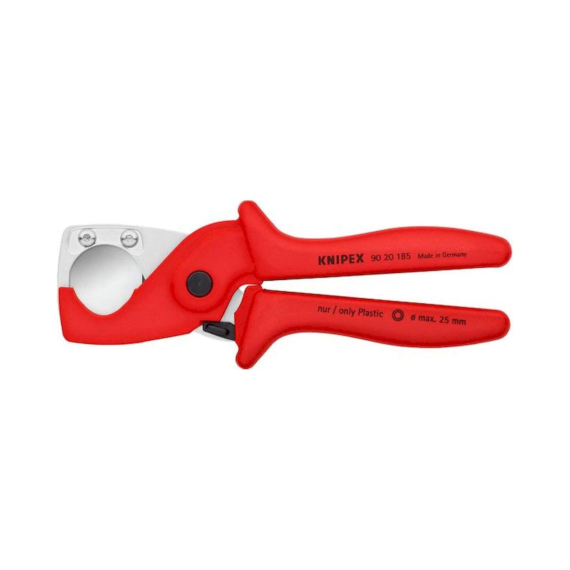 Knipex 90 20 185. PlastiCut Schlauch- und Schutzrohrschneider, aus zähem, glasfaserverstärktem Kunststoff, 185 mm