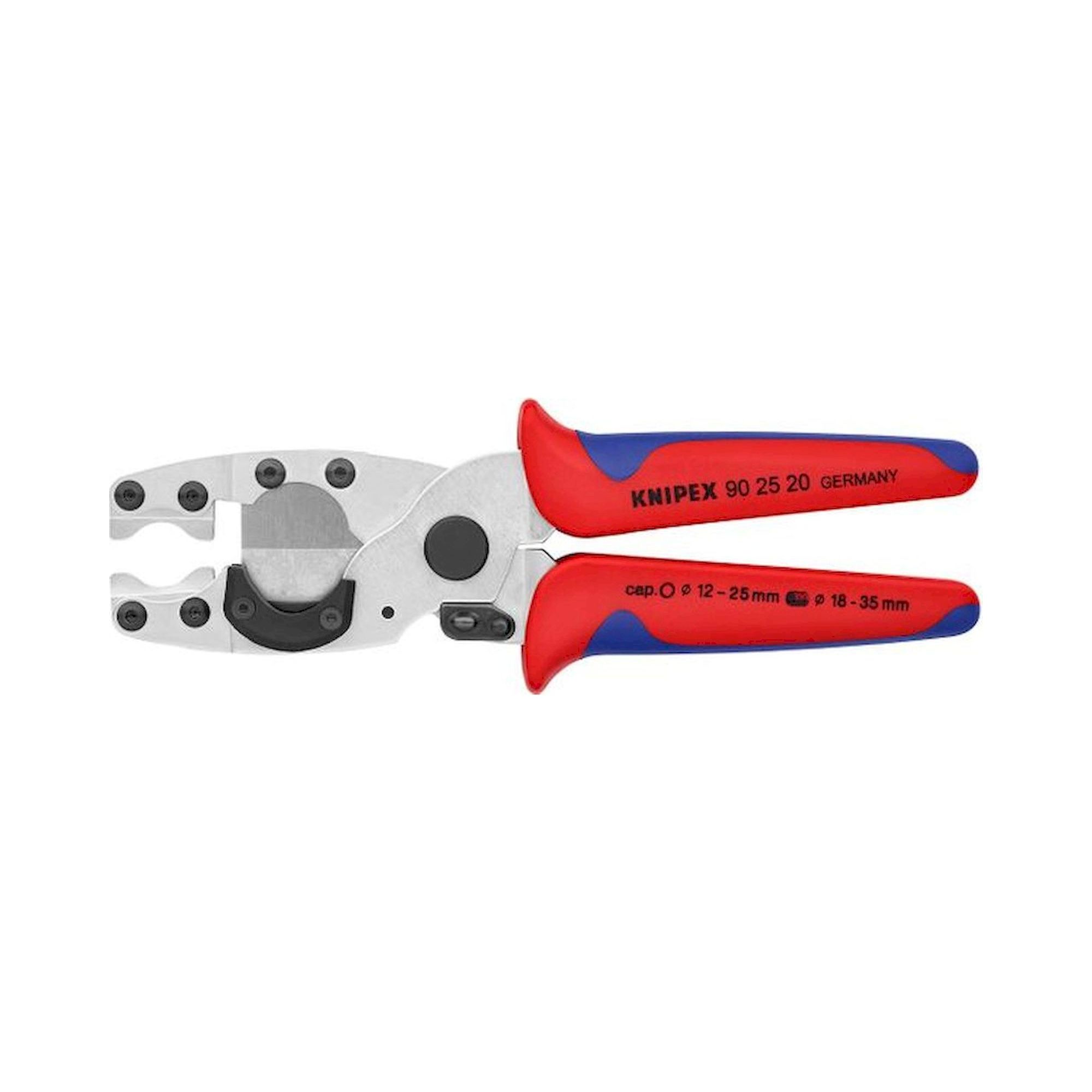 Knipex 90 25 20. Pipe cutter for composite and protective pipes, galvanized, 210 mm