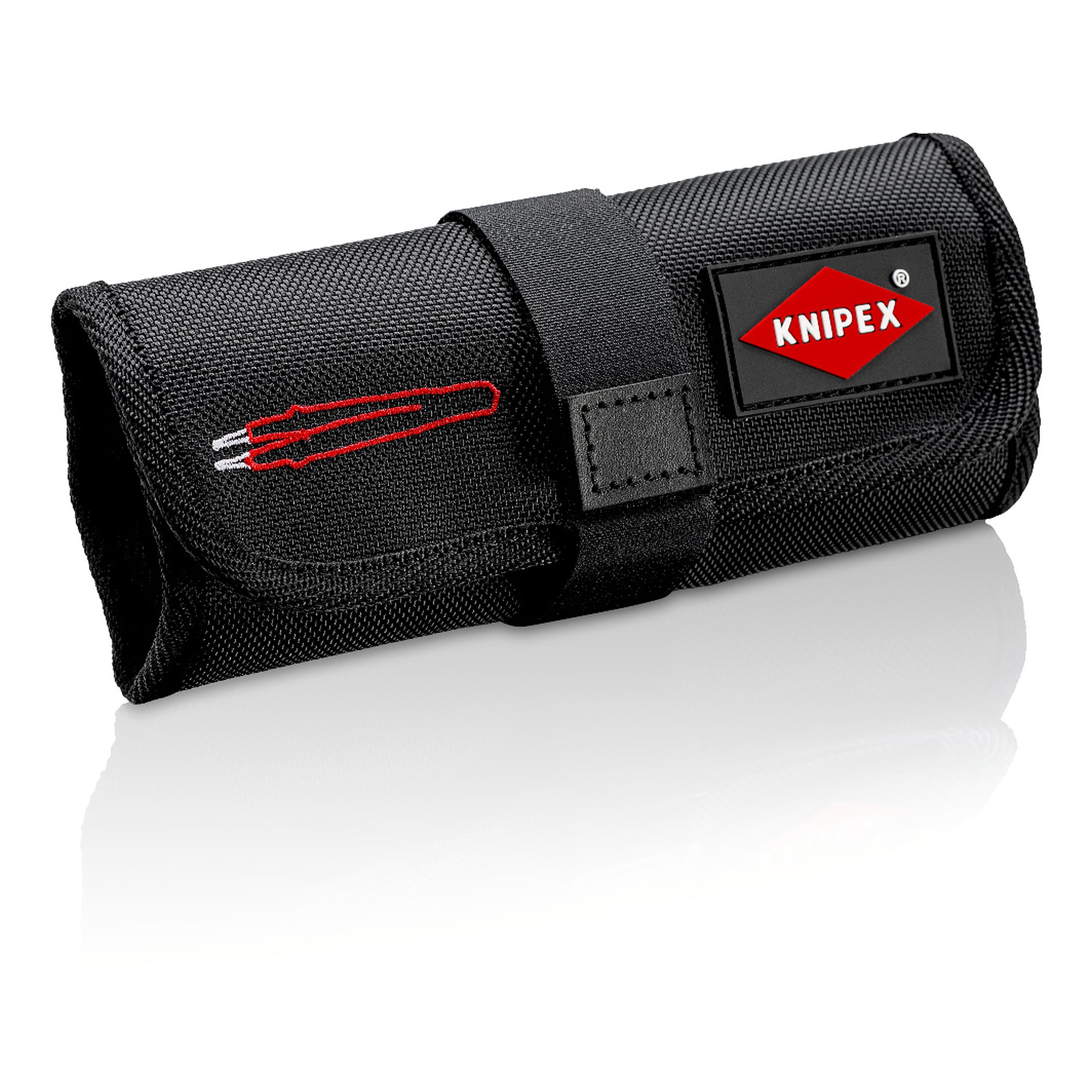 Universal tweezers set insulated, 5 pieces, to IEC 60900, in a tool roll with 5 compartments