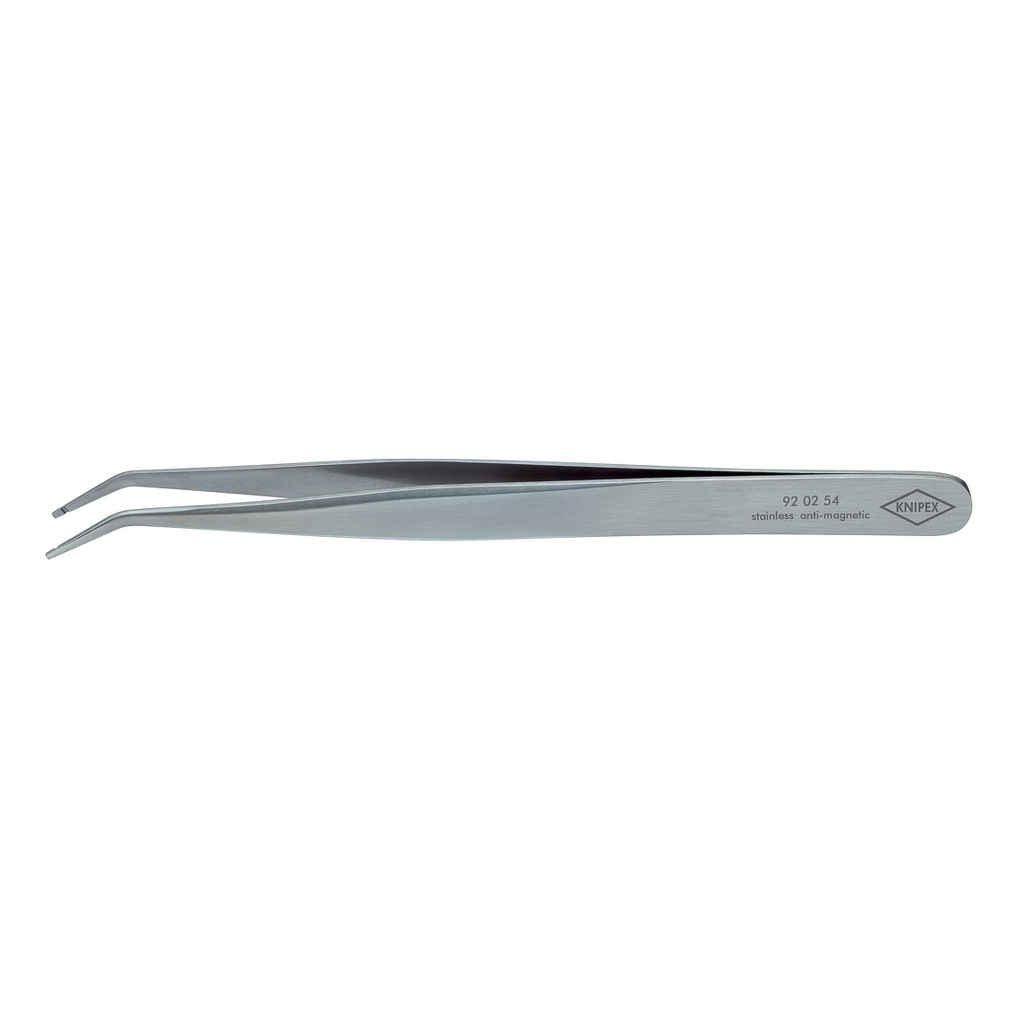 Brucelles de précision CMS acier inoxydable Premium, coudées à 30°, pointe 0,6 mm, 115 mm
