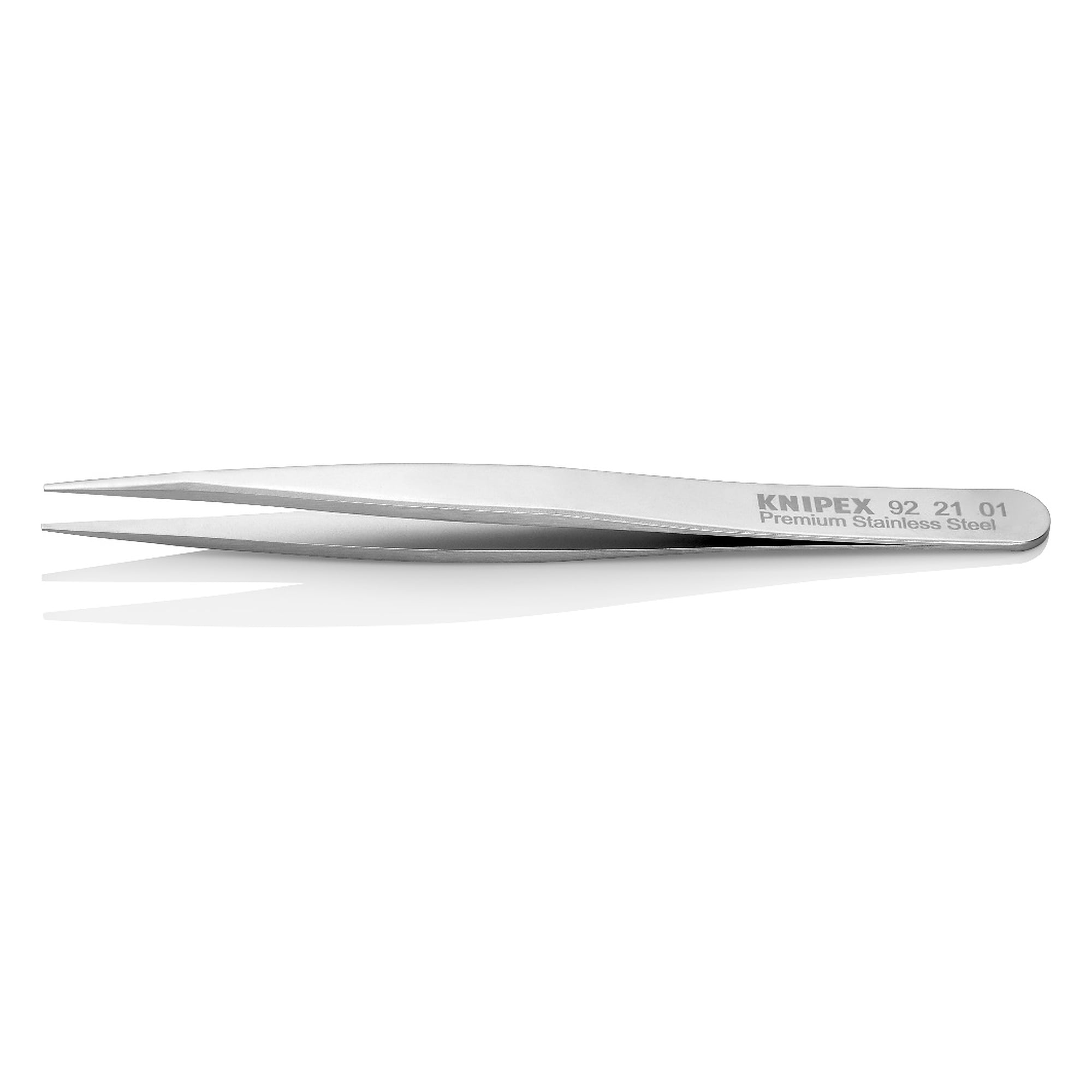 Präzisionspinzette spitz aus Premium-Edelstahl, Spitzenbreite 0,5 mm, handgefertigt, 120 mm