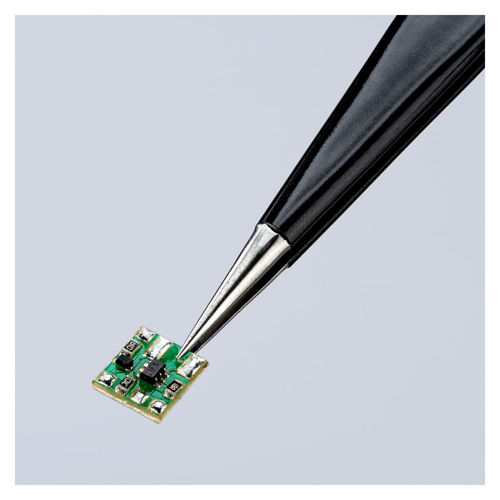 Universalpinzette ESD gerade, nadelspitz, Spitzenbreite 0,2 mm, Edelstahl, 125 mm