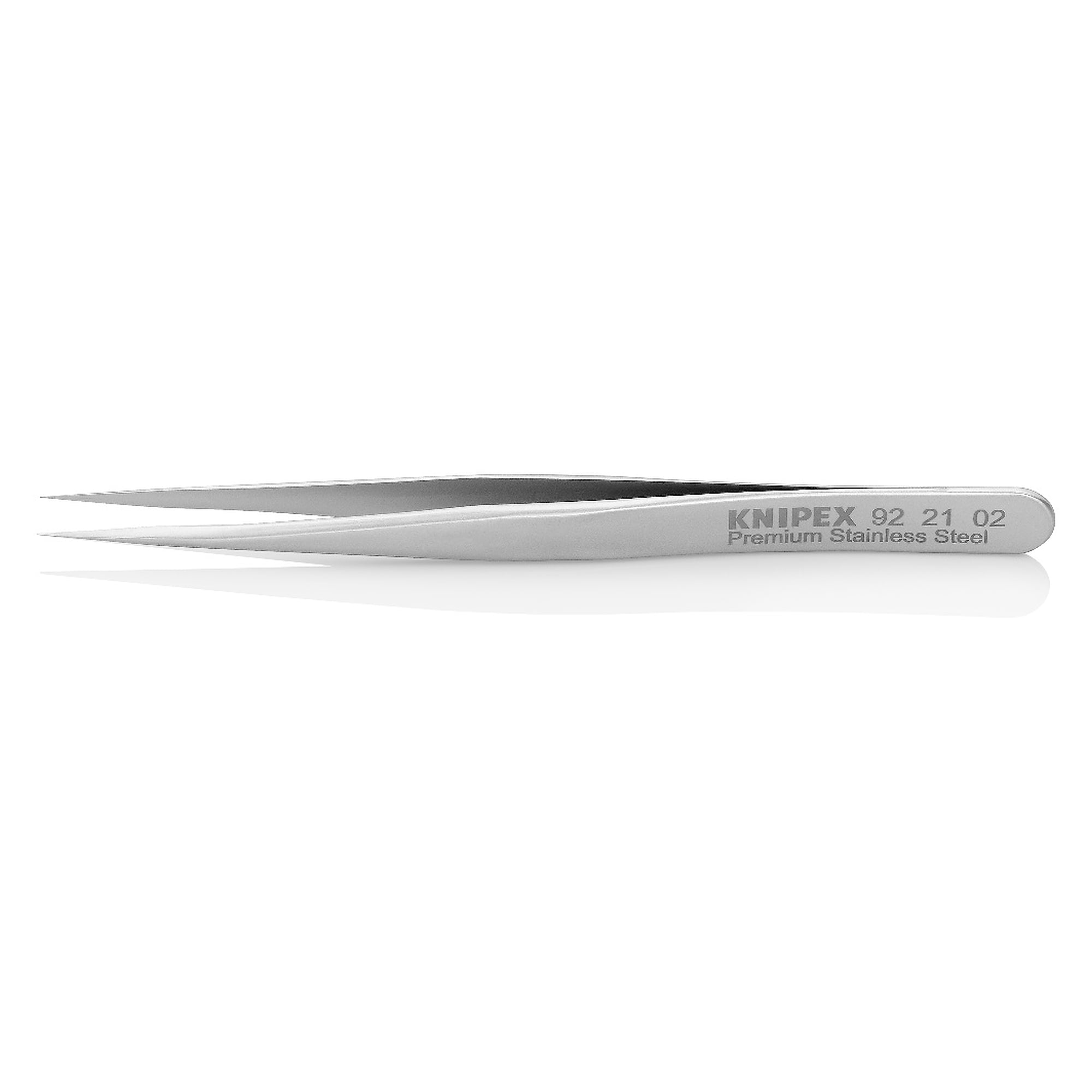 Präzisionspinzette für die Feinmechanik, gerade, nadelspitz, Spitzenbreite 0,12 mm, Premium-Edelstahl, 110 mm