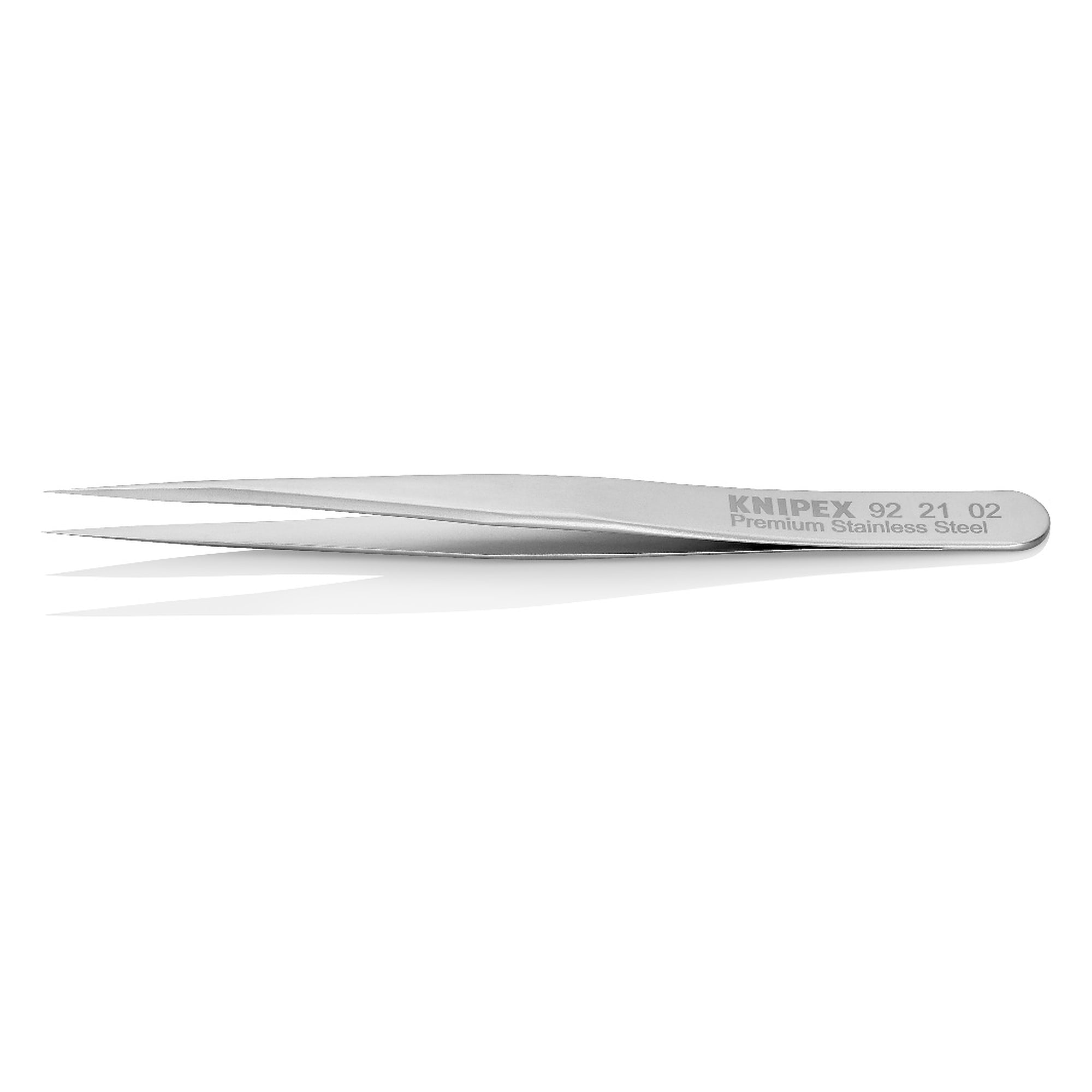 Präzisionspinzette für die Feinmechanik, gerade, nadelspitz, Spitzenbreite 0,12 mm, Premium-Edelstahl, 110 mm