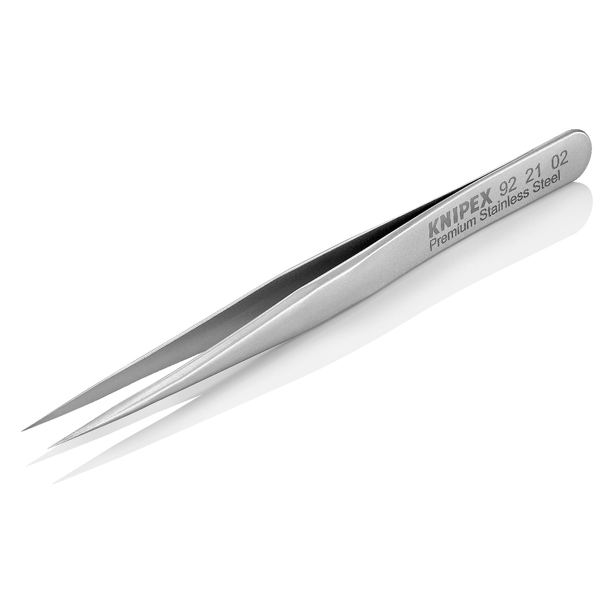 Präzisionspinzette für die Feinmechanik, gerade, nadelspitz, Spitzenbreite 0,12 mm, Premium-Edelstahl, 110 mm