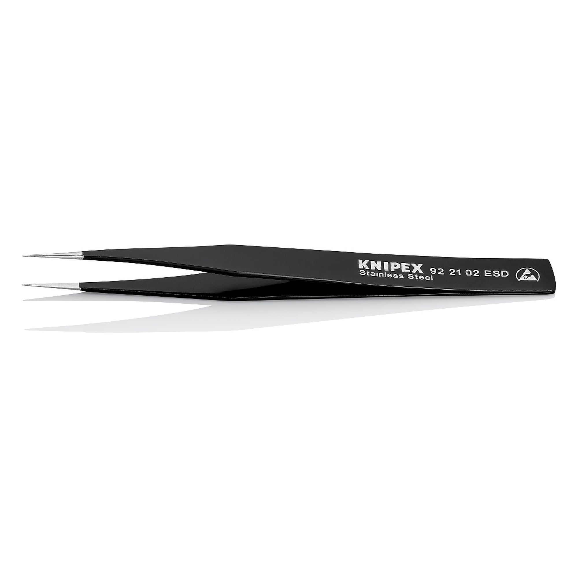 Universalpinzette ESD gerade, spitz, Spitzenbreite 0,3 mm, Edelstahl, 128 mm
