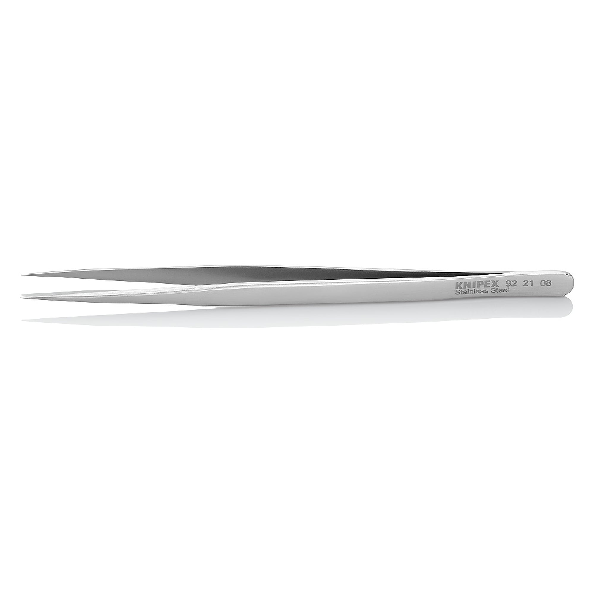 Universalpinzette mit Nadelspitzen, gerade, Edelstahl, glatte Greifflächen, 140 mm
