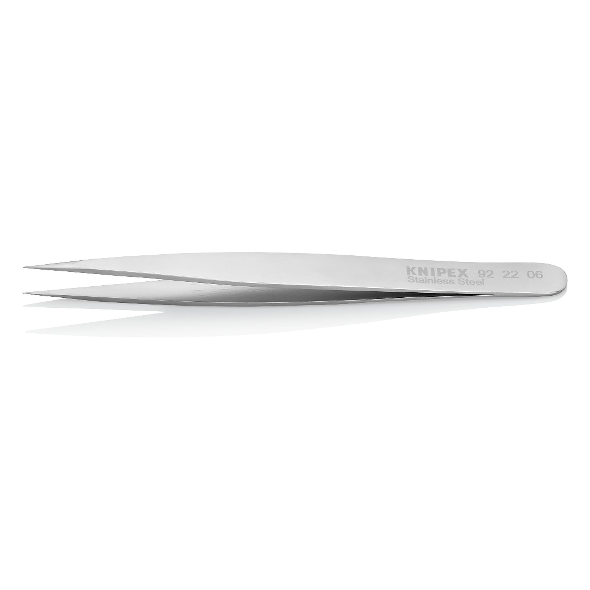 Brucelles universelles en acier inoxydable, pointes aiguilles droites, largeur 0,25 mm, 120 mm