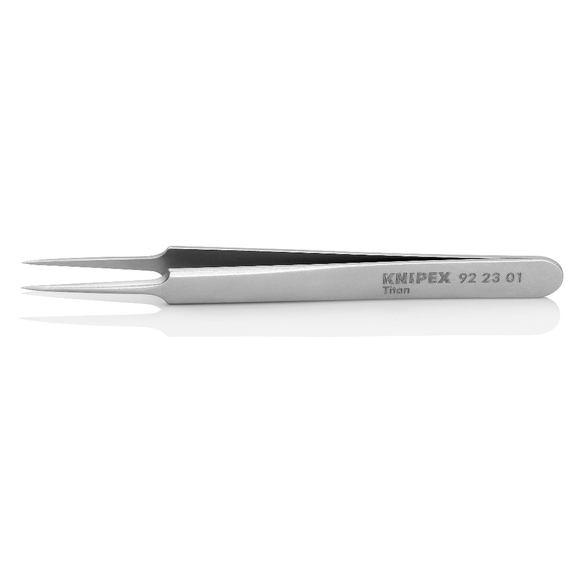 Titanpinzette gerade, nadelspitz 0,09 mm, antimagnetisch, 110 mm