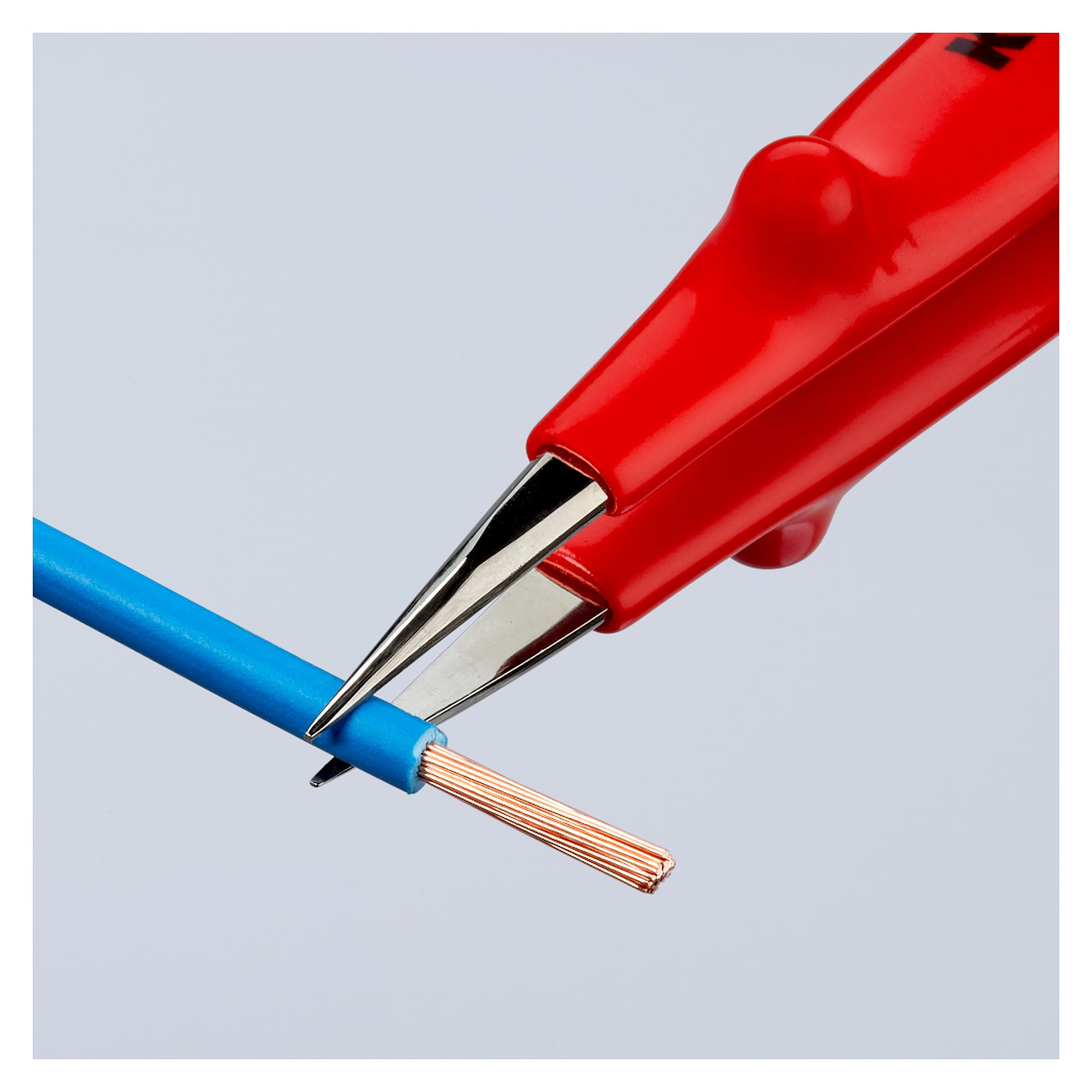 Universalpinzette isoliert bis 1000 V, tauchisolierte Griffe, spitz 0,5 mm, 125 mm
