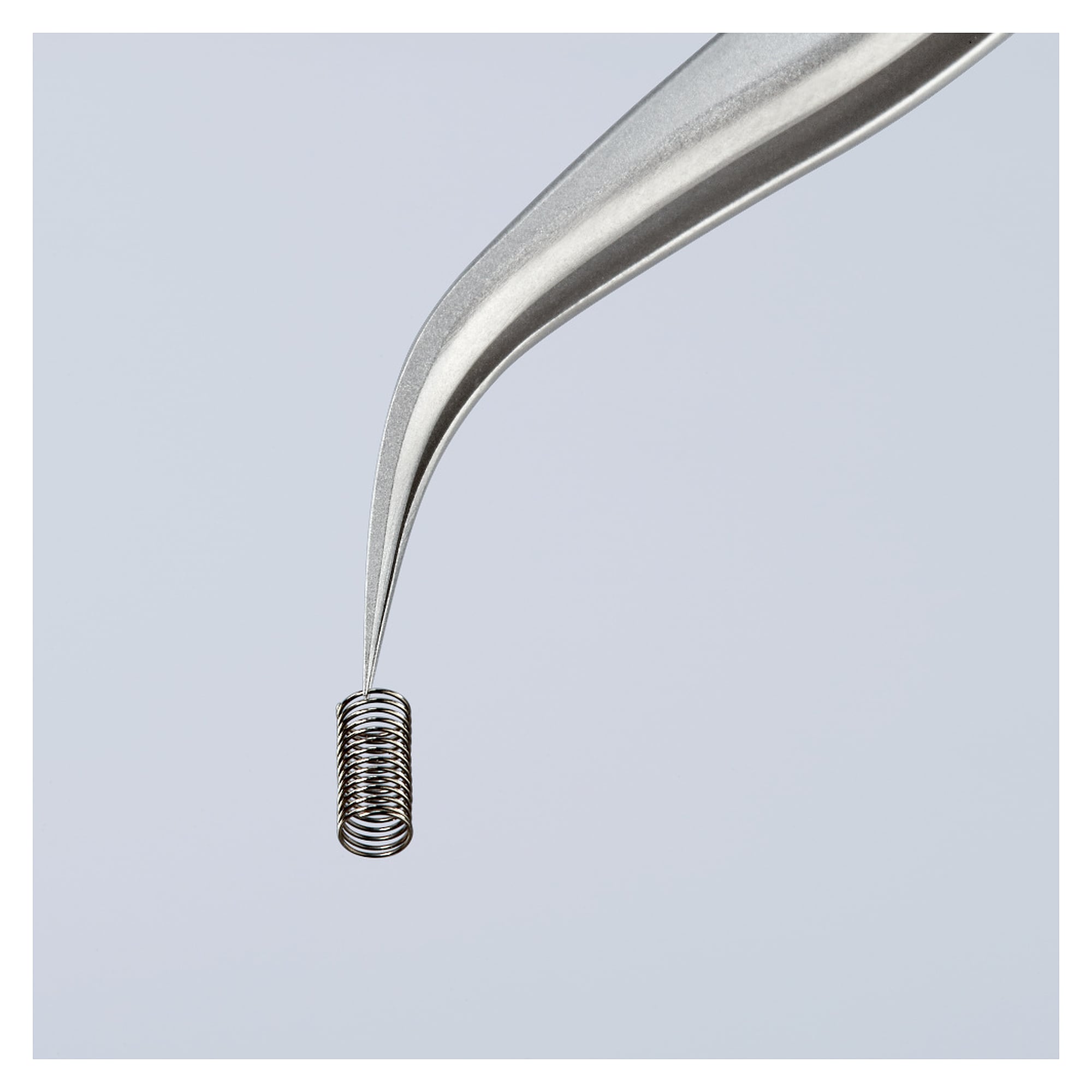 Tweezers for fine mechanics angled 45°, needle point 0.09 mm, premium stainless steel, 120 mm