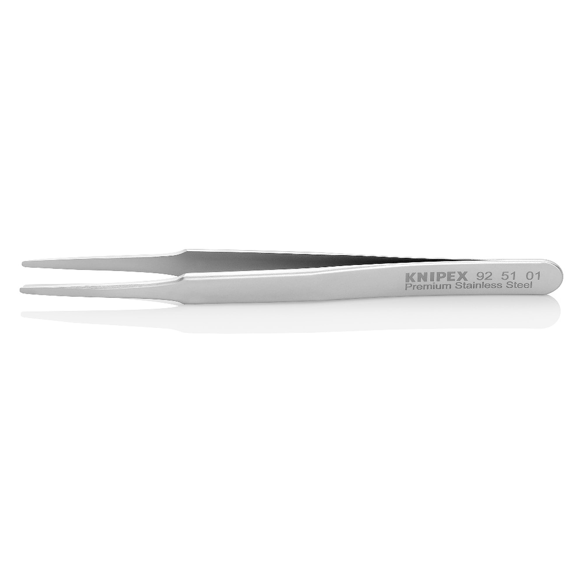 Feinmechanikpinzette gerade, stumpfe Spitzen 1,9 mm, Premium-Edelstahl, 120 mm