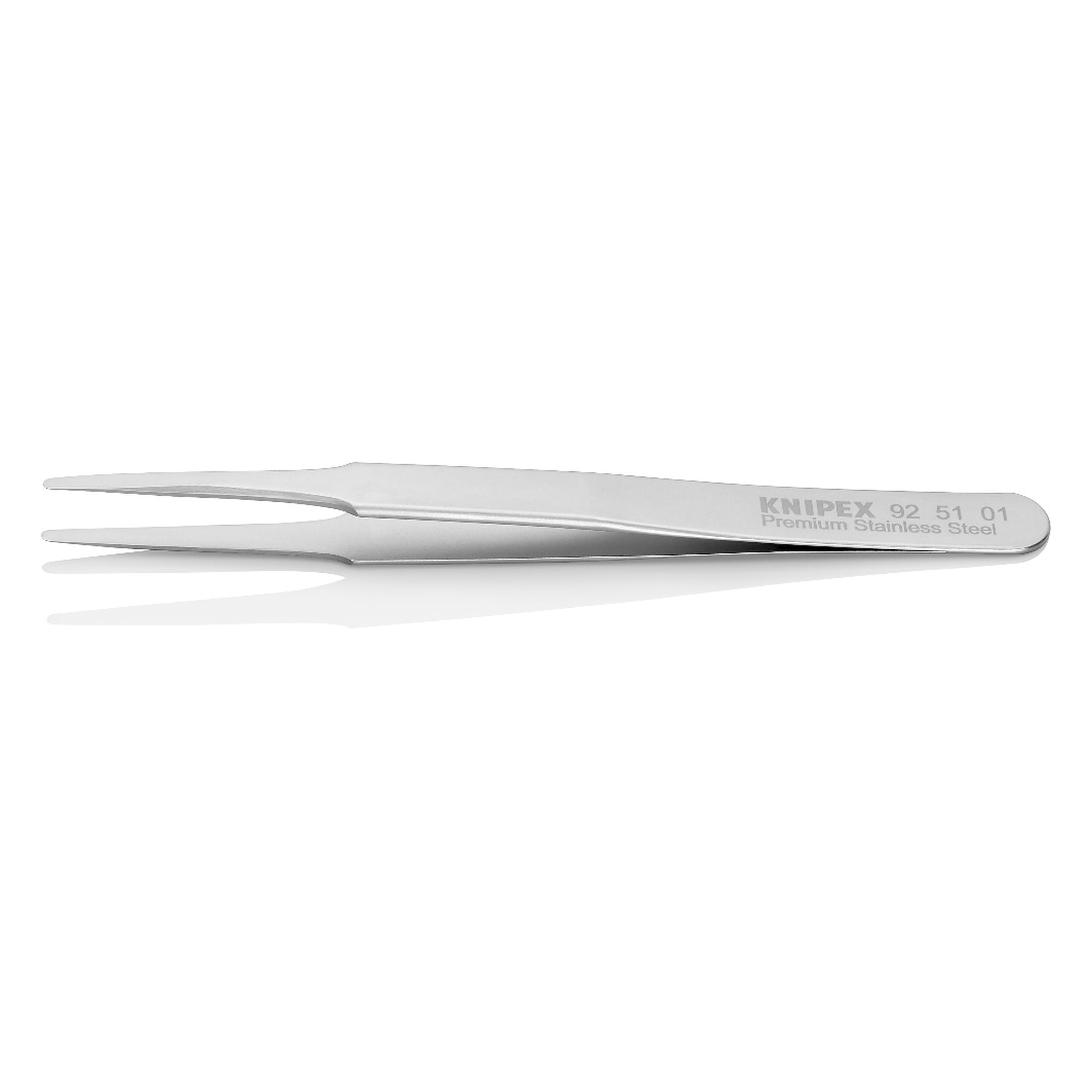 Feinmechanikpinzette gerade, stumpfe Spitzen 1,9 mm, Premium-Edelstahl, 120 mm