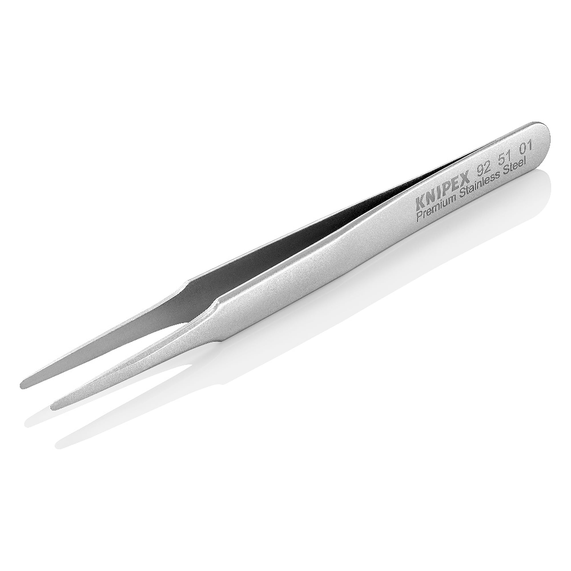 Feinmechanikpinzette gerade, stumpfe Spitzen 1,9 mm, Premium-Edelstahl, 120 mm