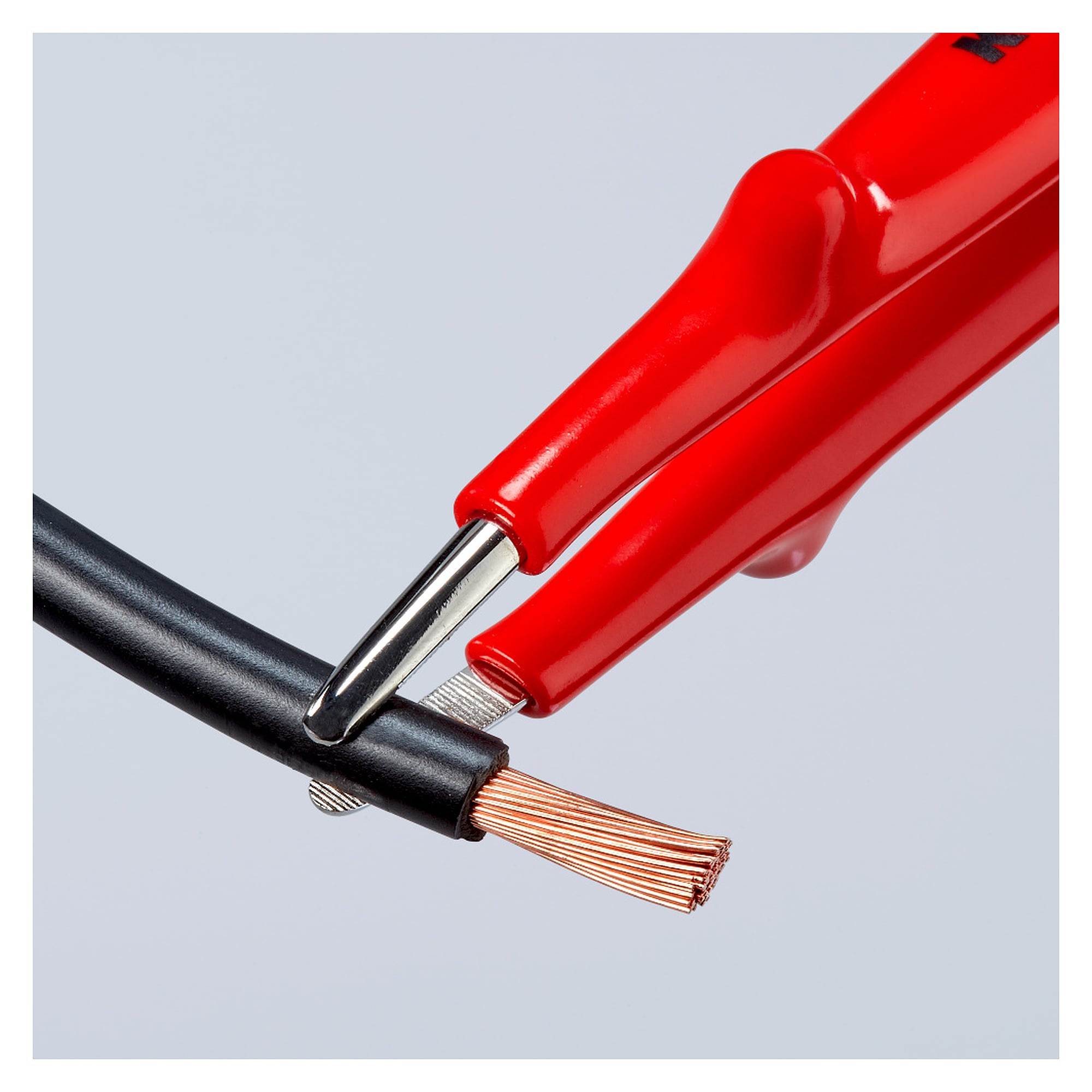 Universal tweezers insulated up to 1000 V, straight, stainless steel, 145 mm