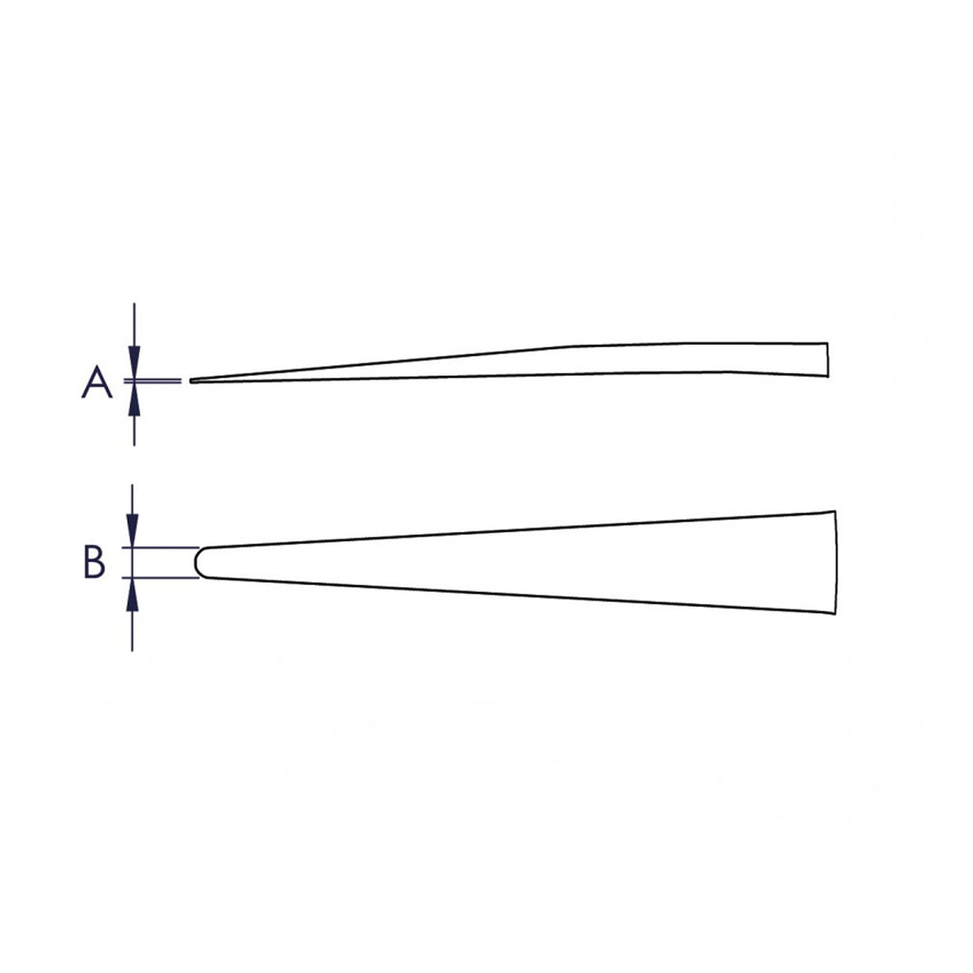 Wechselspitzen ESD gerade, stumpf, Spitzenbreite 0,4 mm, für Pinzette 92 81 01, 40 mm