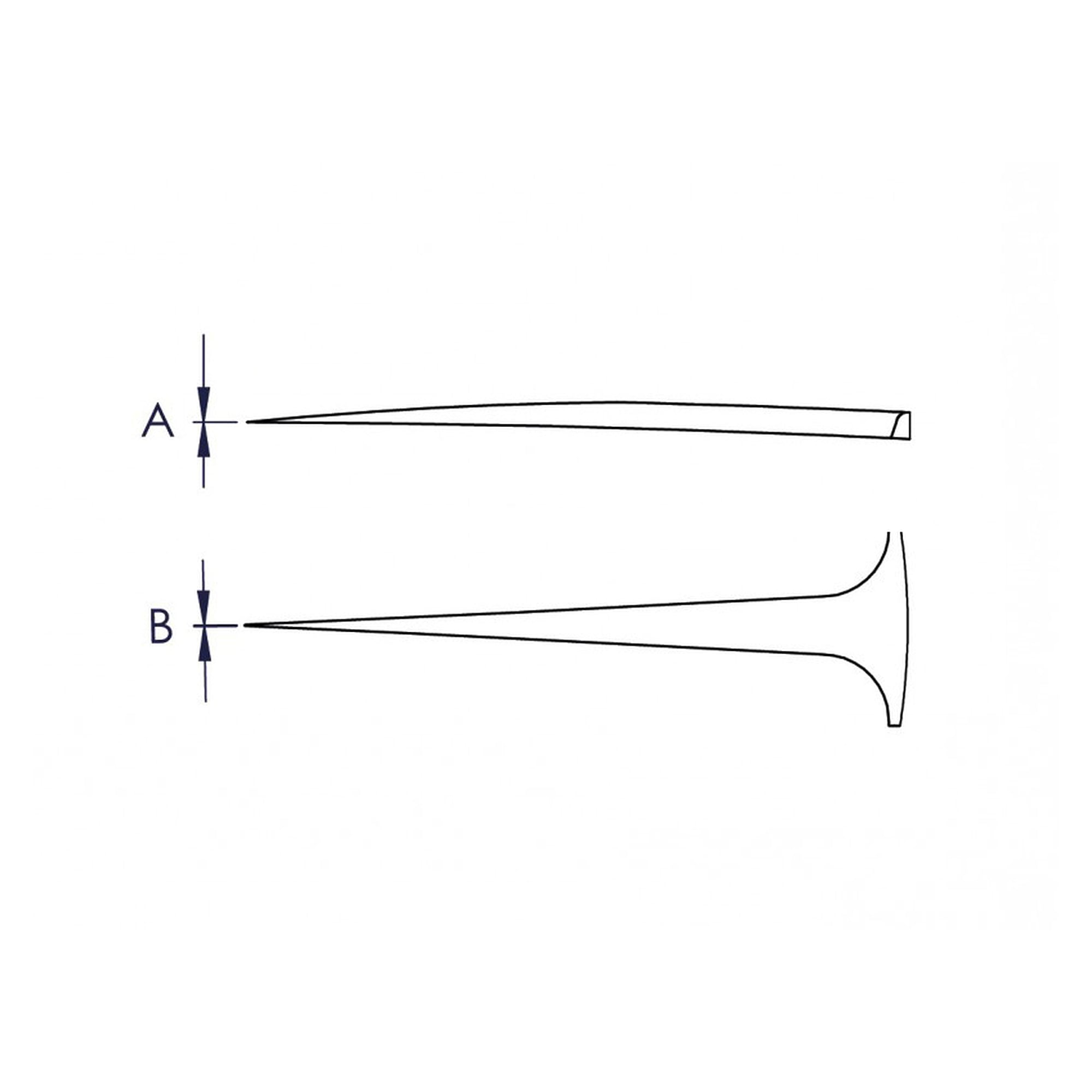 Pointes ESD interchangeables droites, pointues, largeur de pointe 0,4 mm, pour brucelles 92 81 02, 40 mm