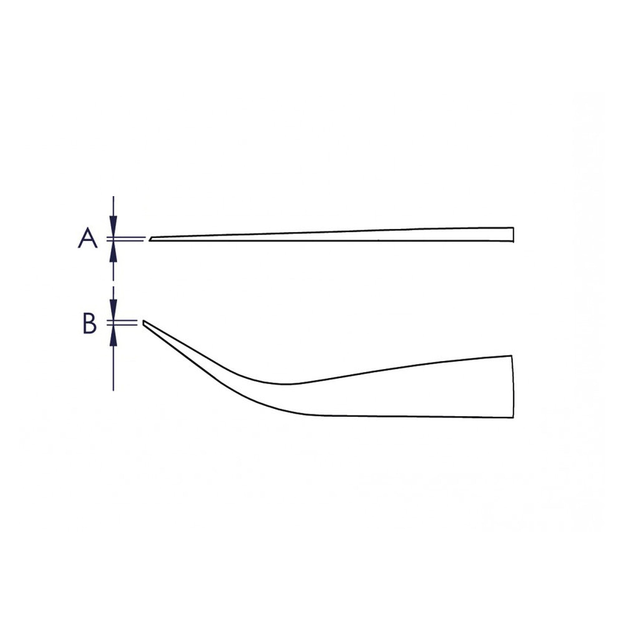 Wechselspitzen ESD gewinkelt 60°, spitz, Spitzenbreite 0,4 mm, für Pinzette 92 81 03, 40 mm