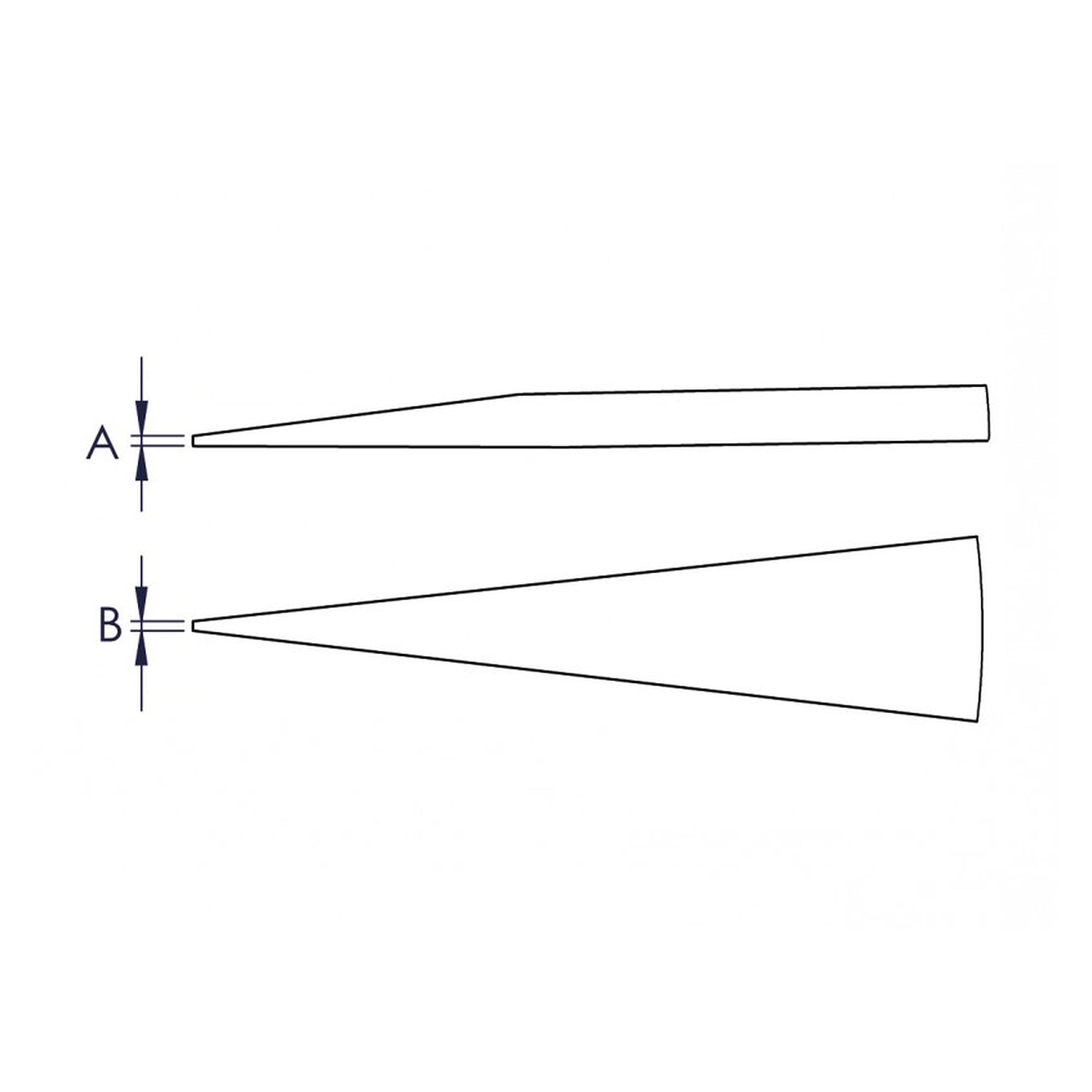 Pointes ESD interchangeables droites, pointues, largeur 0,7 mm, pour brucelles 92 81 05, 40 mm