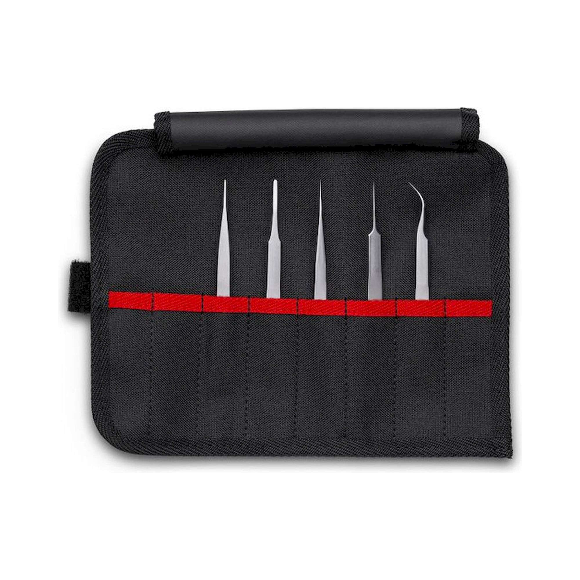 Knipex 92 00 02. Precision tweezers set, 5 pieces, 135 mm