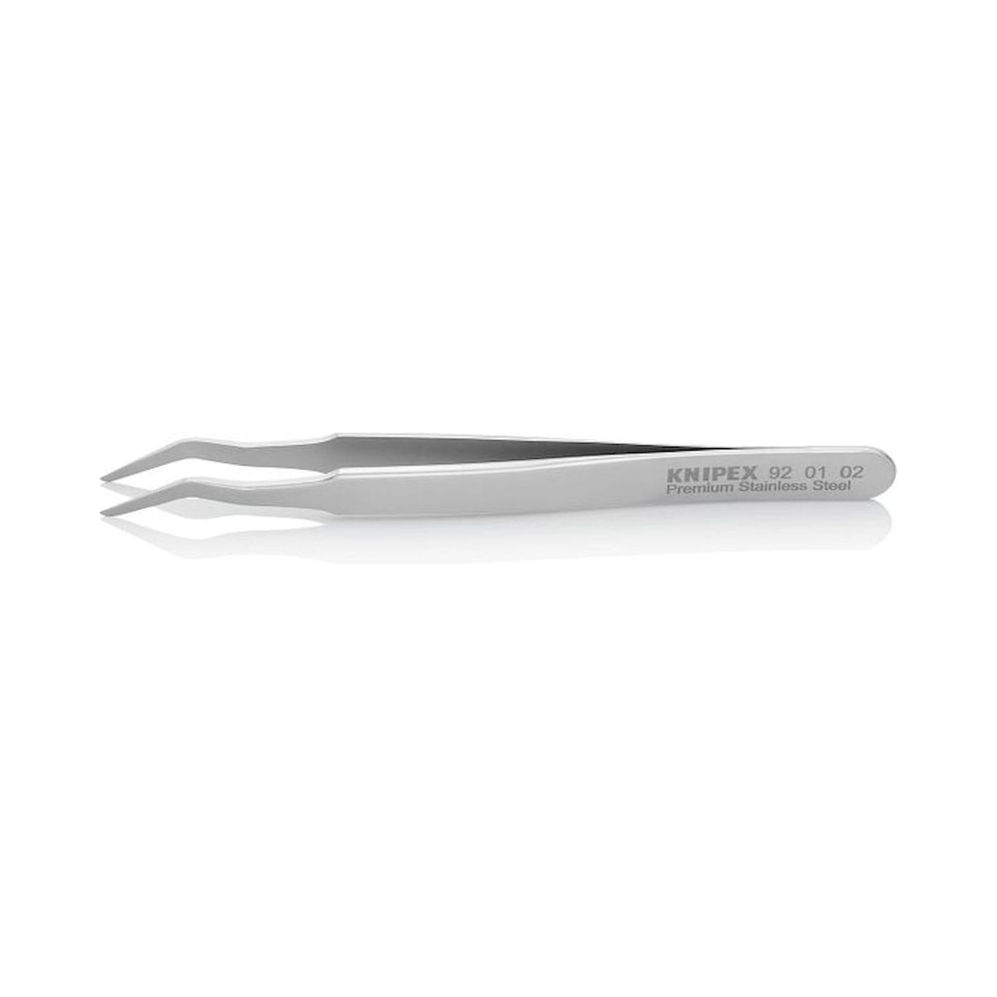 Knipex 92 01 02. SMD precision tweezers, Smooth, Premium stainless steel, 120 mm
