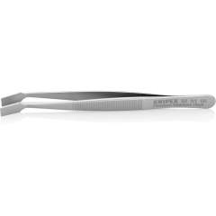 Knipex 92 01 06. Universalpinzette, geriffelt, Premium Edelstahl, gewinkelt 30°, 120 mm
